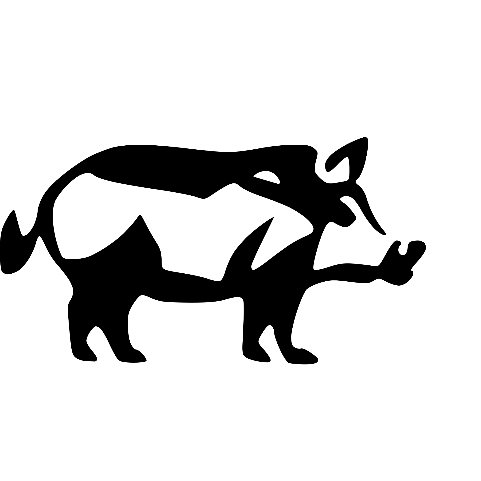 AI-generated SVG of 'wild boar right'