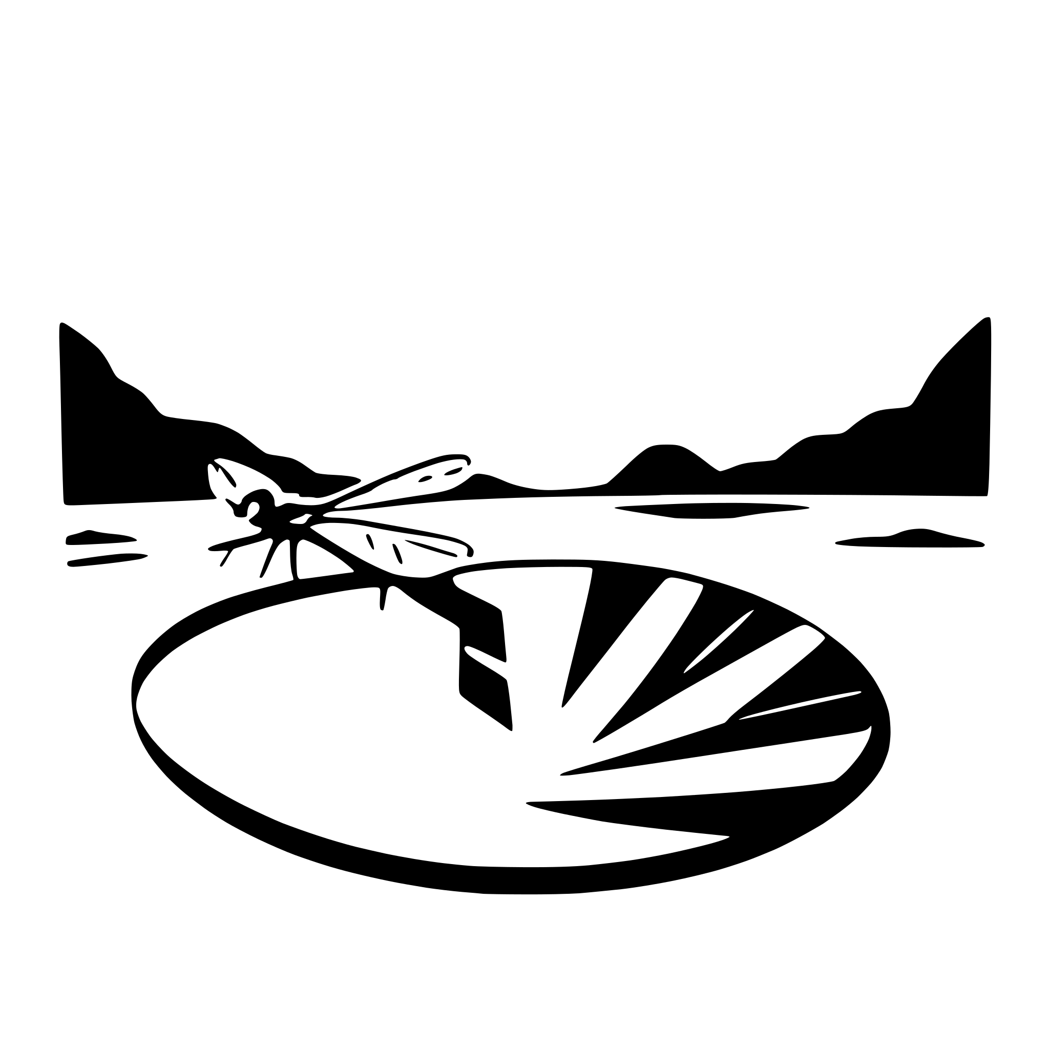 AI-generated SVG of a dragonfly hovering over water