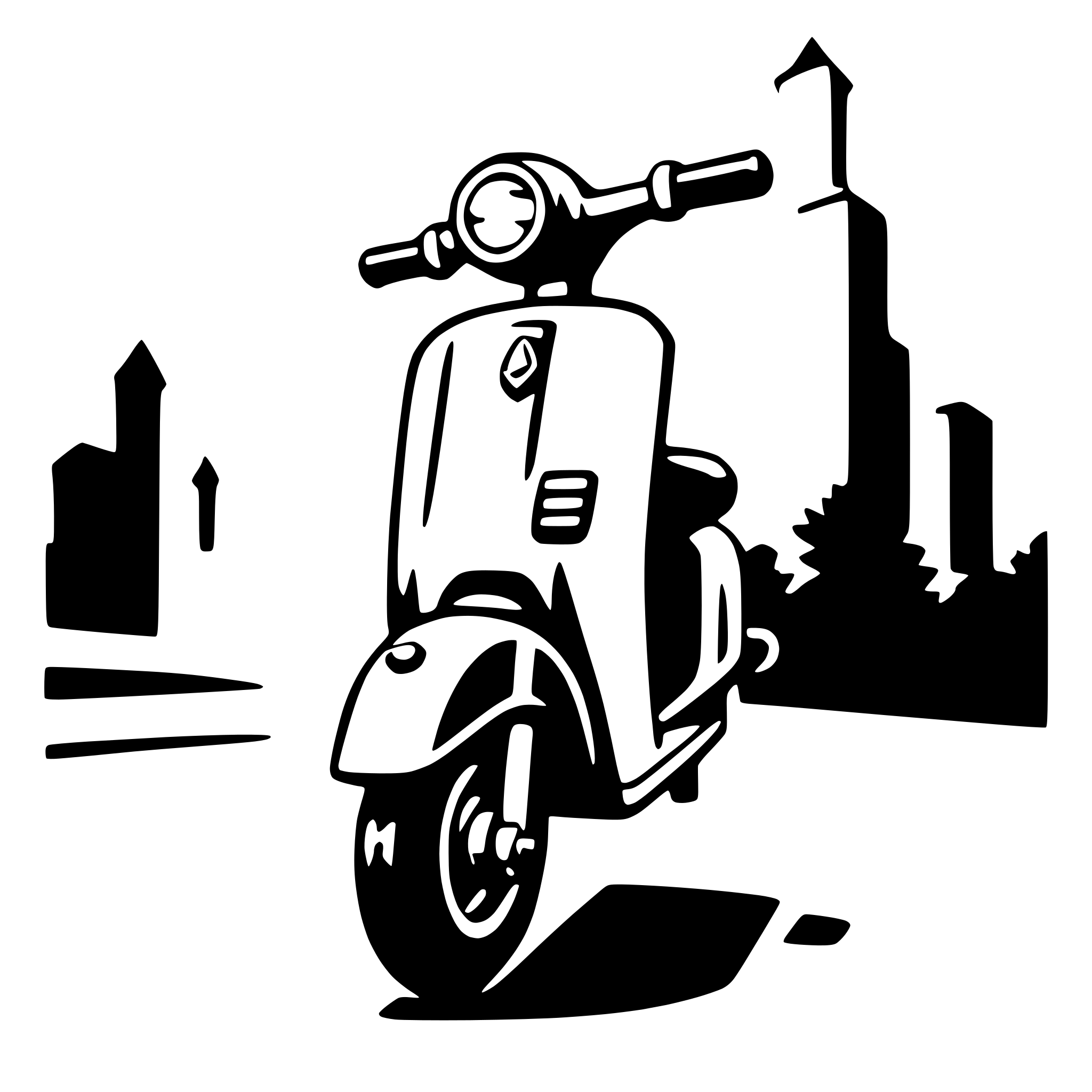 AI-generated SVG of a scooter
