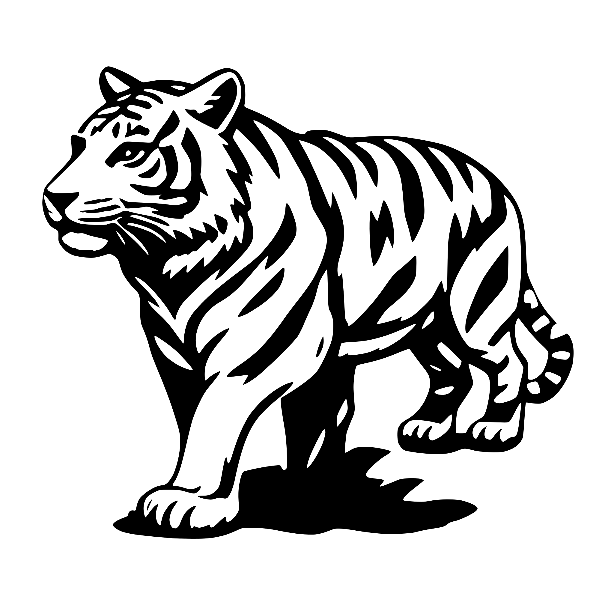 AI-generated SVG of 'tiger'
