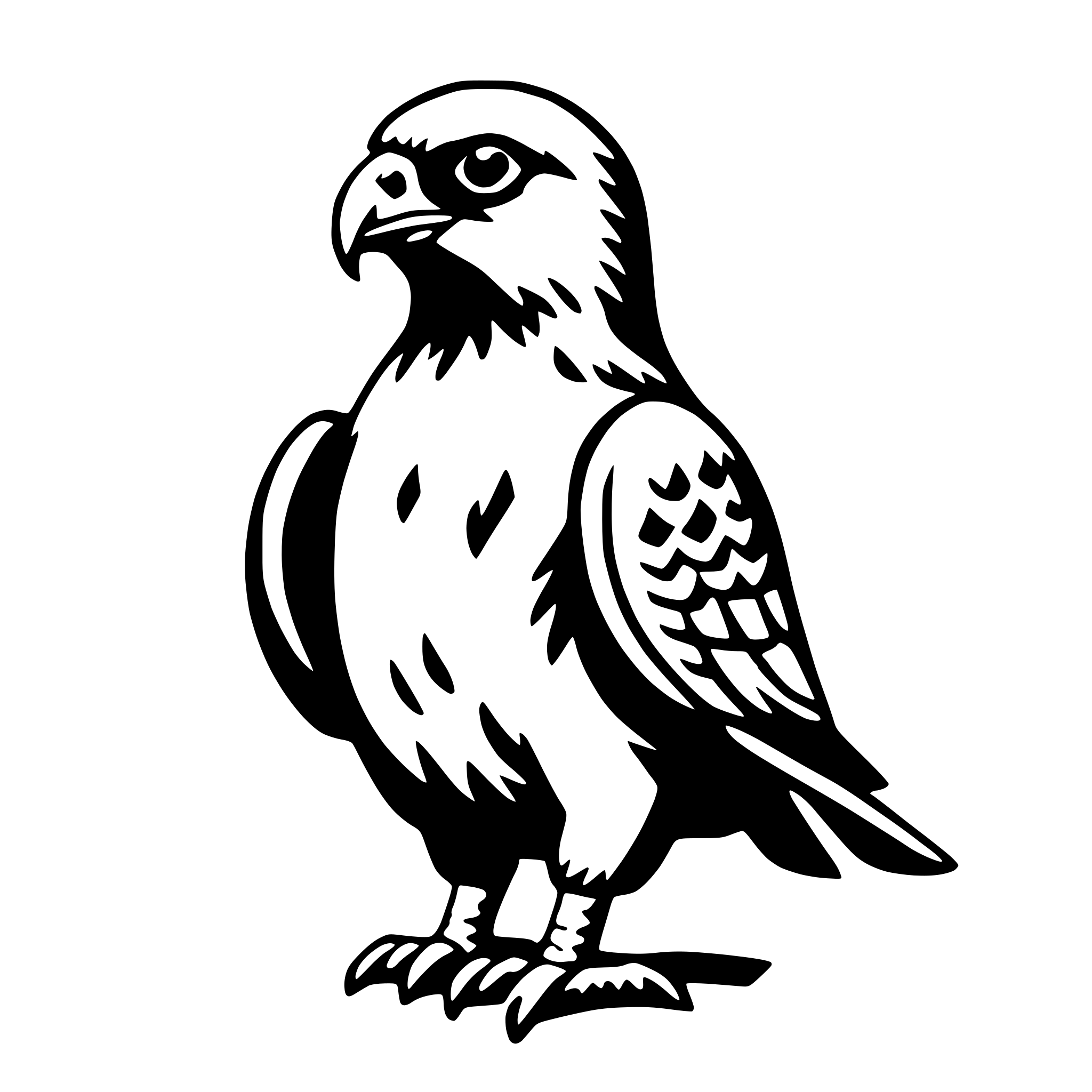 AI-generated SVG of a hawk