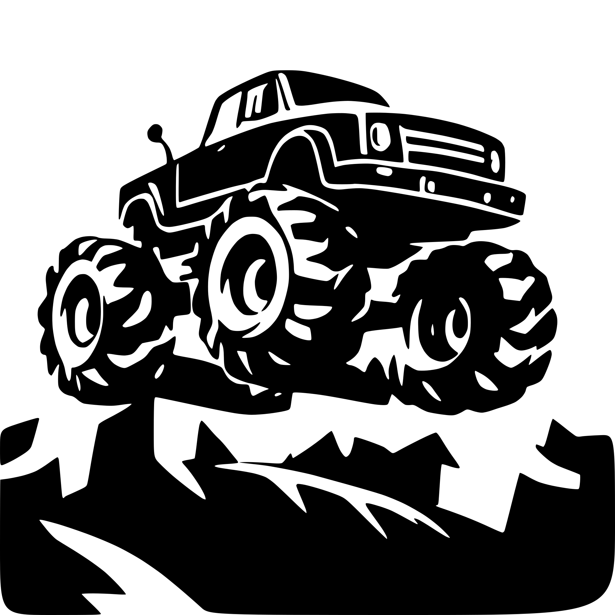AI-generated SVG of a monster truck