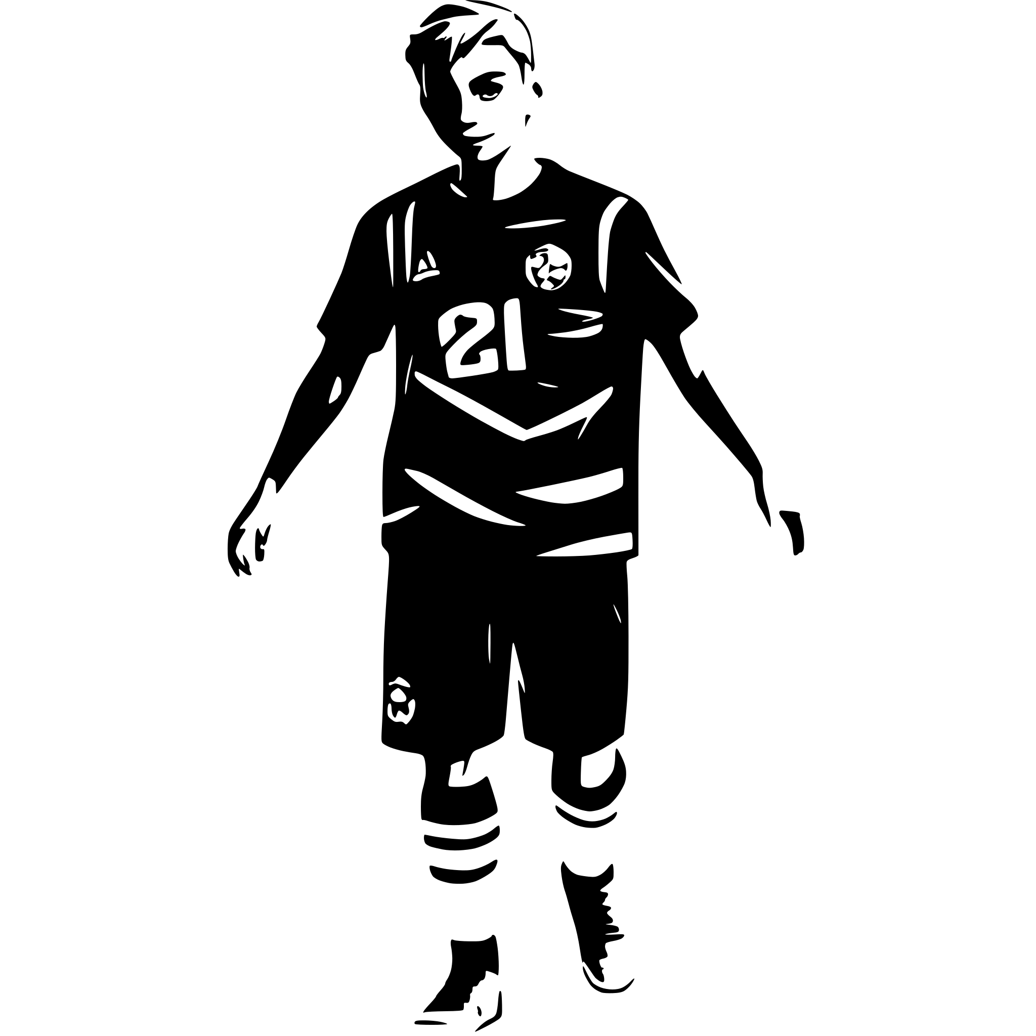 AI-generated SVG of a a soccer player