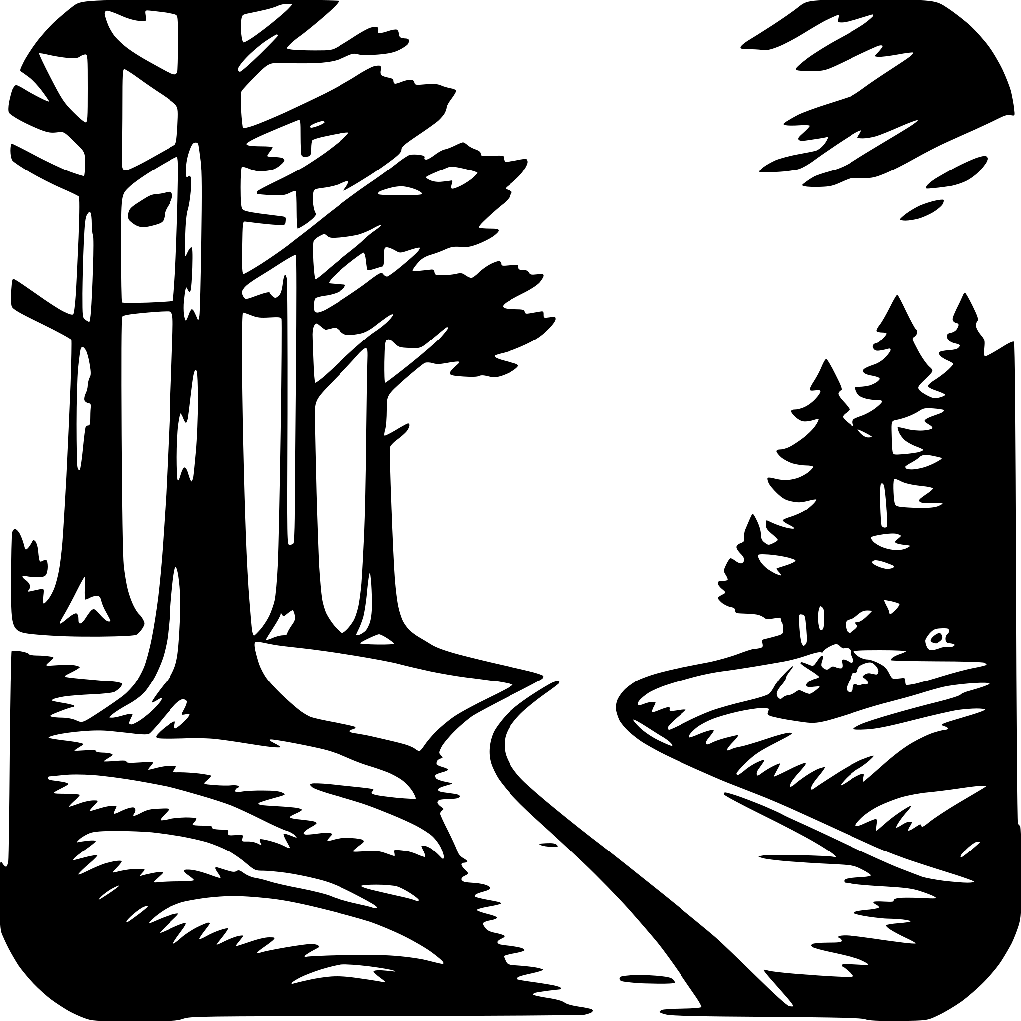AI-generated SVG of a forest exploration