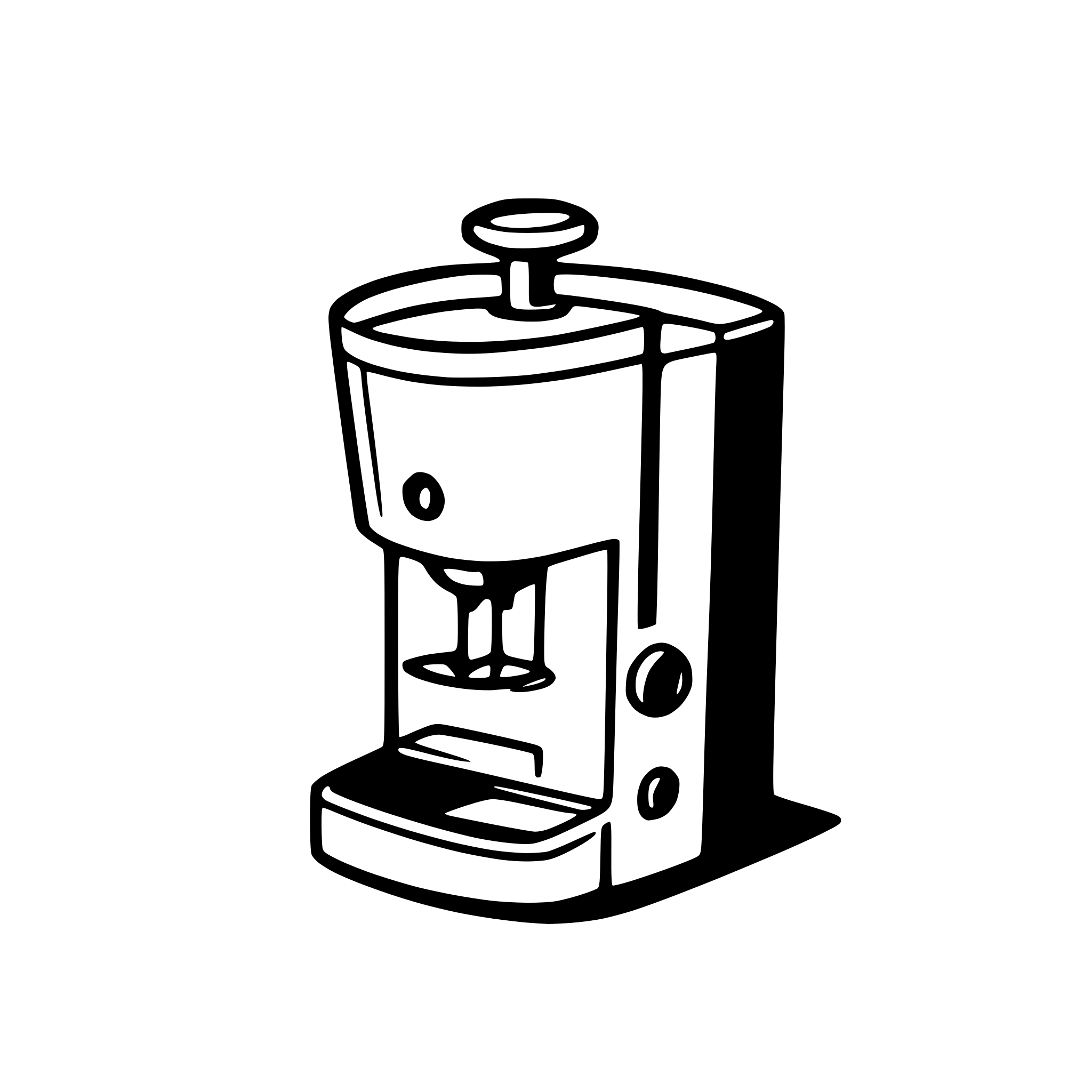 AI-generated SVG of a funny looking modern electric coffee grinder