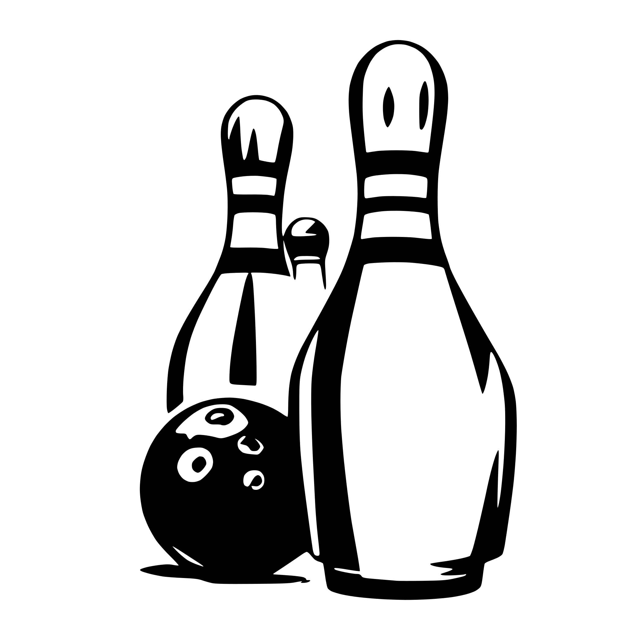 AI-generated SVG of a bowling pins