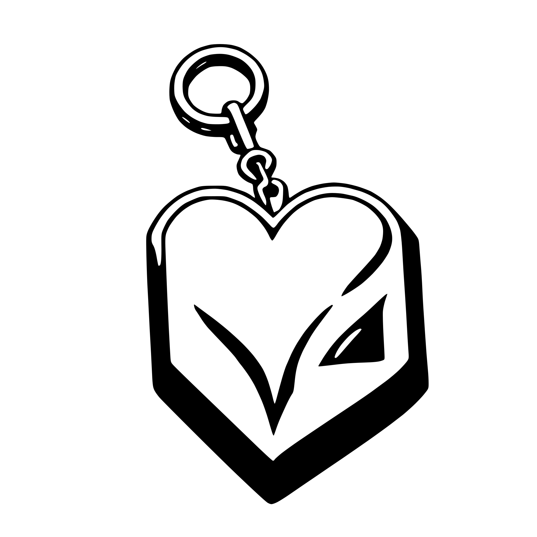 AI-generated SVG of 'love keychain'