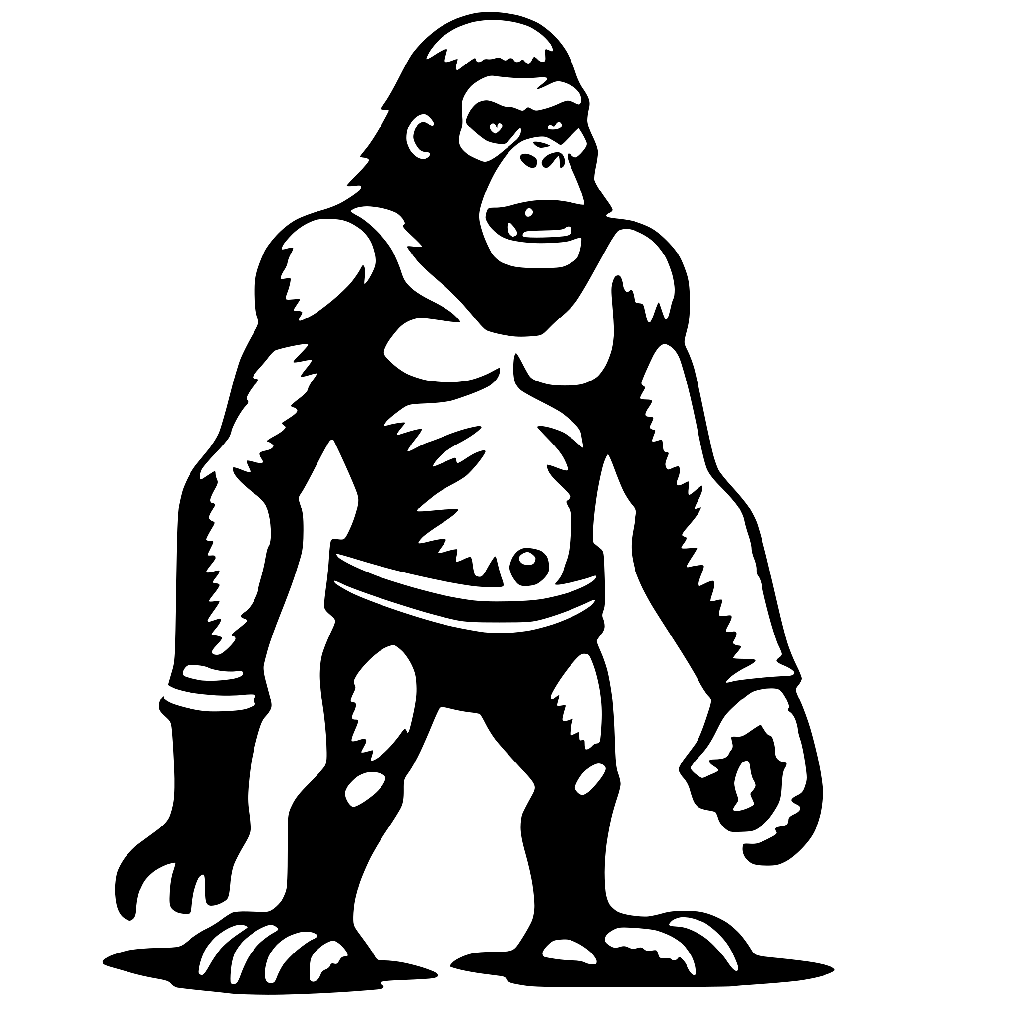 AI-generated SVG of 'King kong'