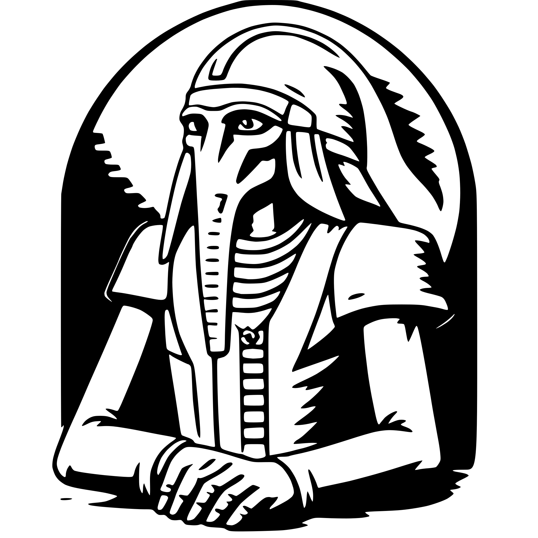 AI-generated SVG of a thoth