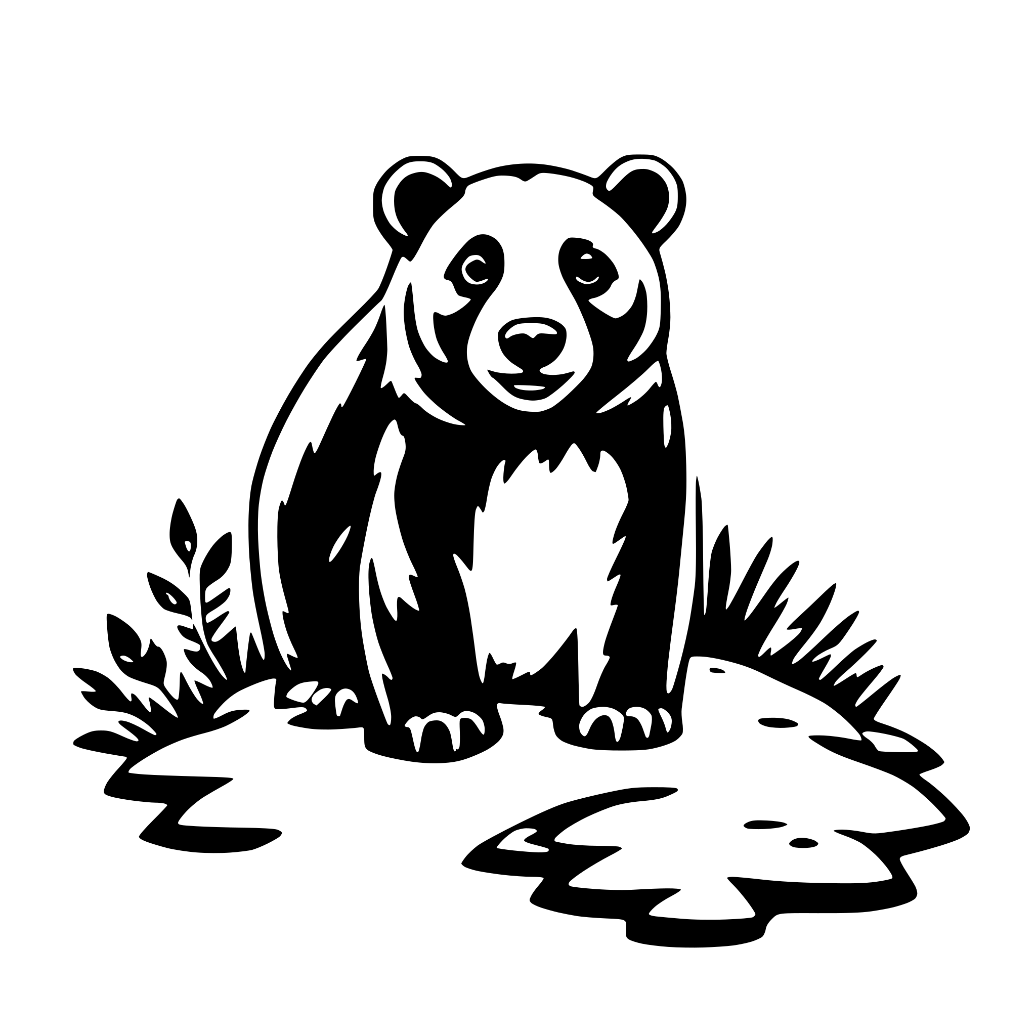 AI-generated SVG of 'eine bärenpfote'