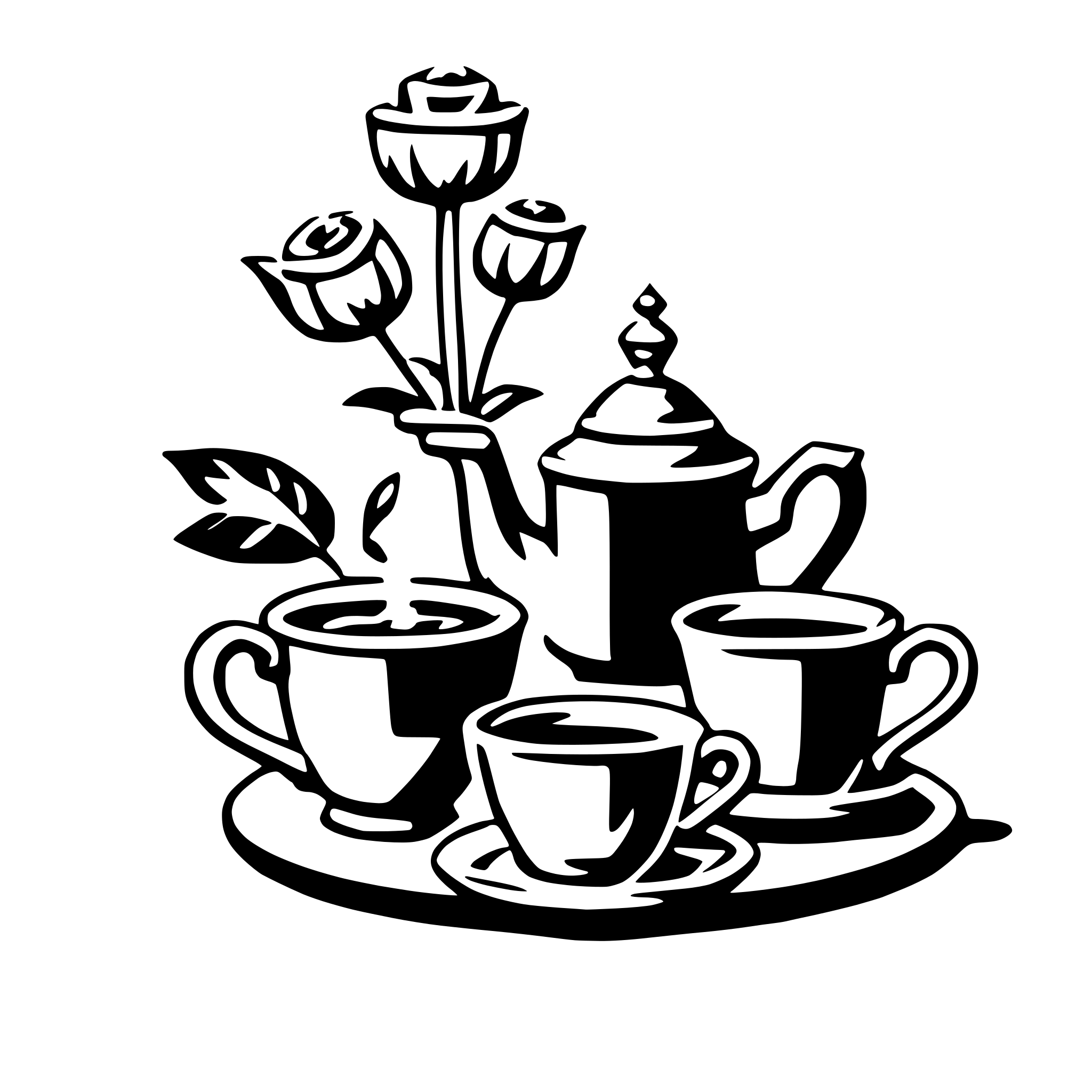 AI-generated SVG of 'romantic tea party'