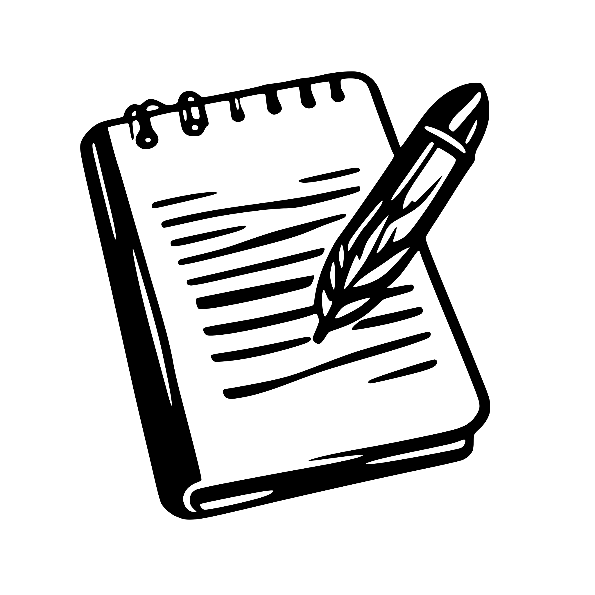AI-generated SVG of 'bible writing pen notes'