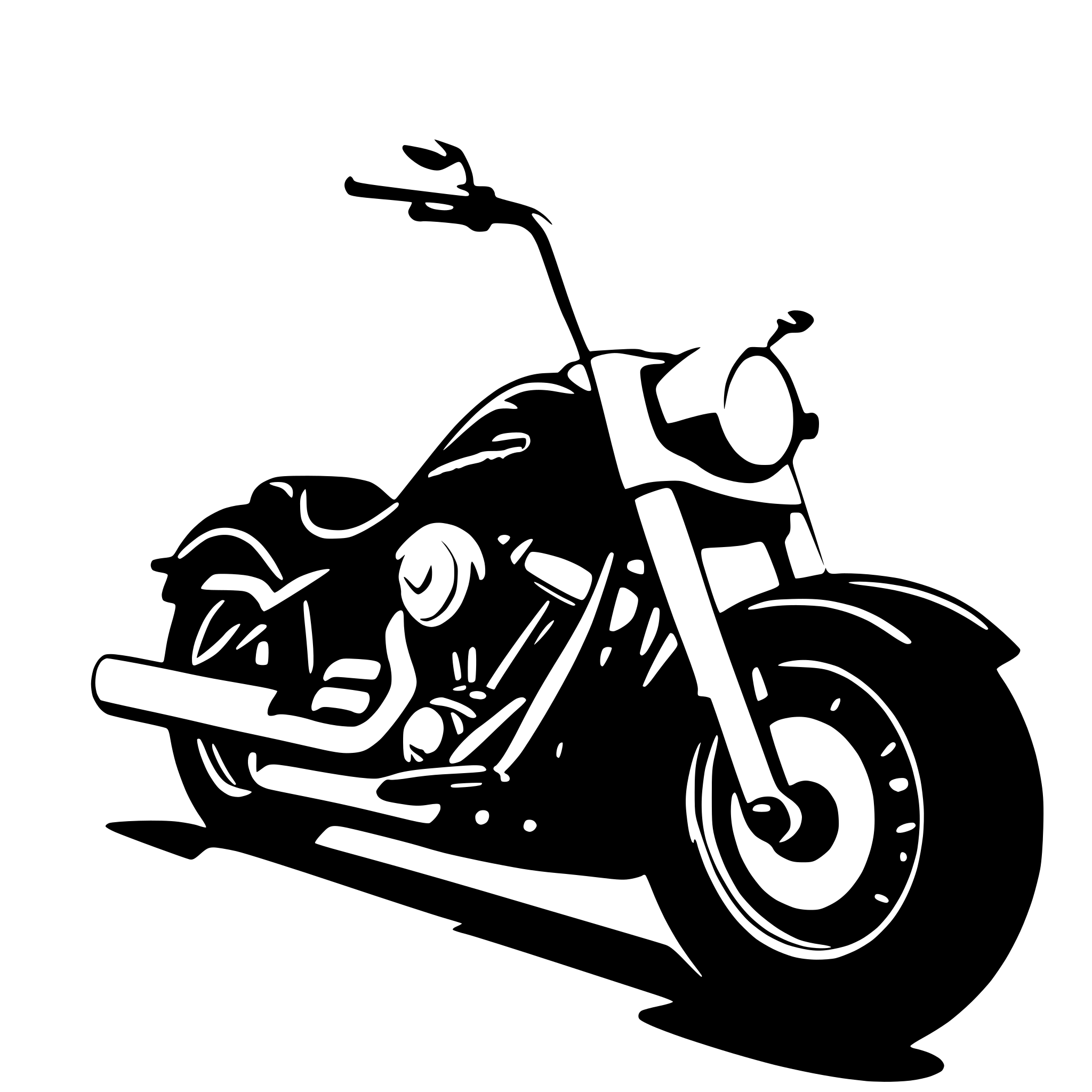 AI-generated SVG of 'harley davidson fat boy'