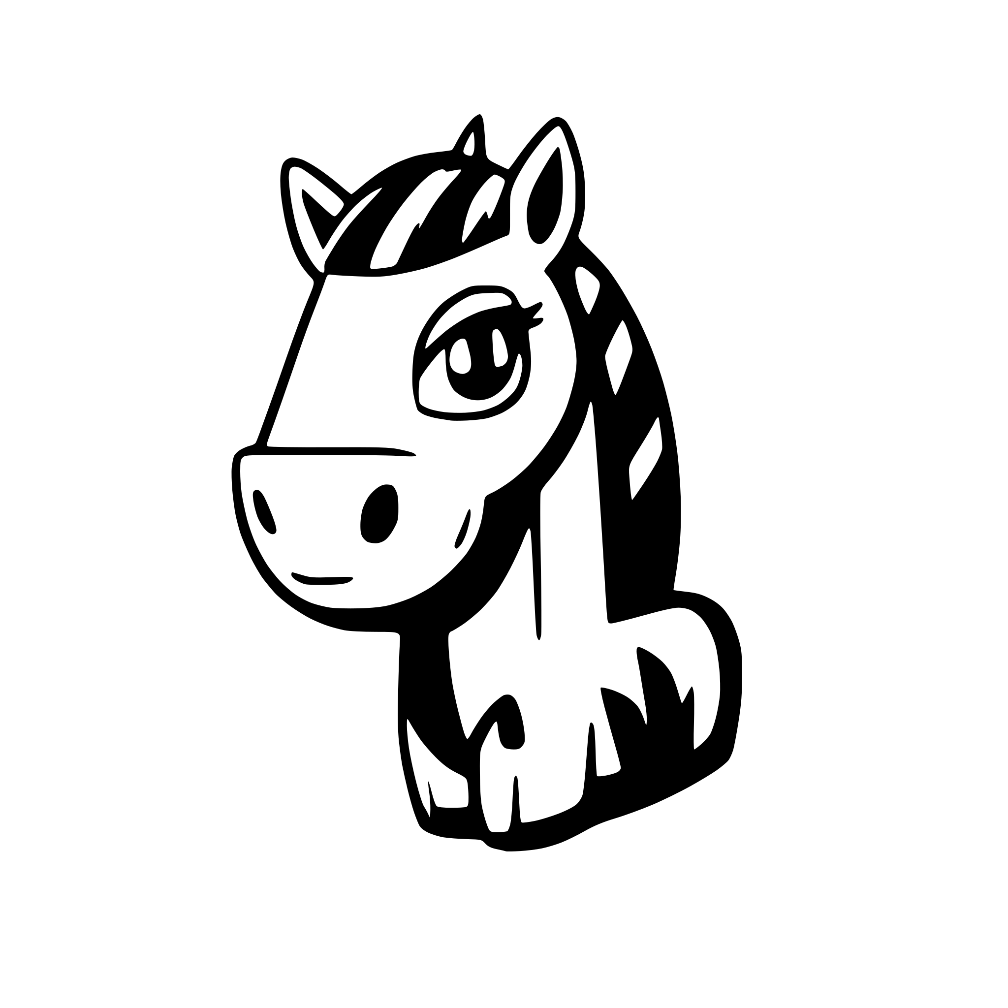 AI-generated SVG of a horse