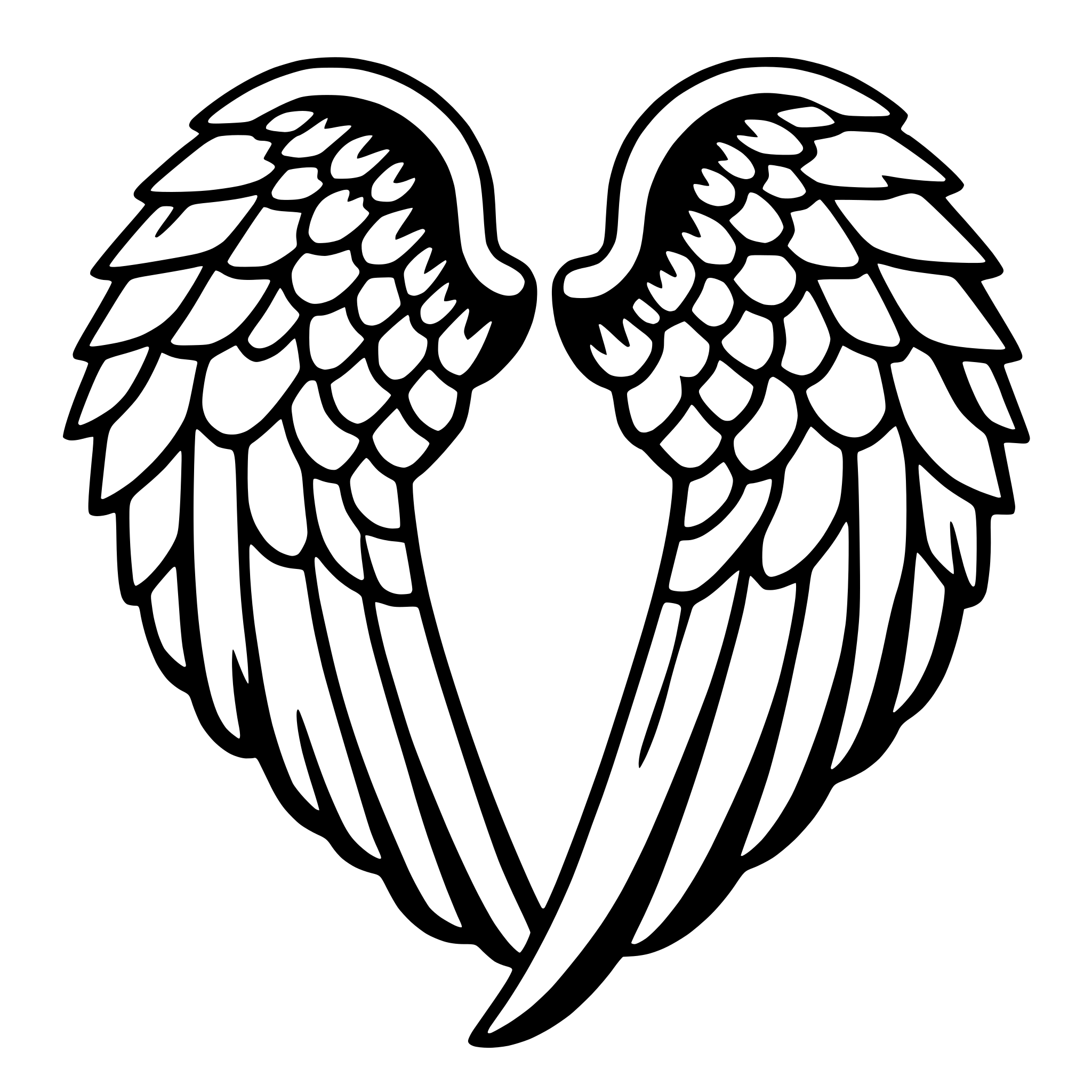 AI-generated SVG of a angel wings