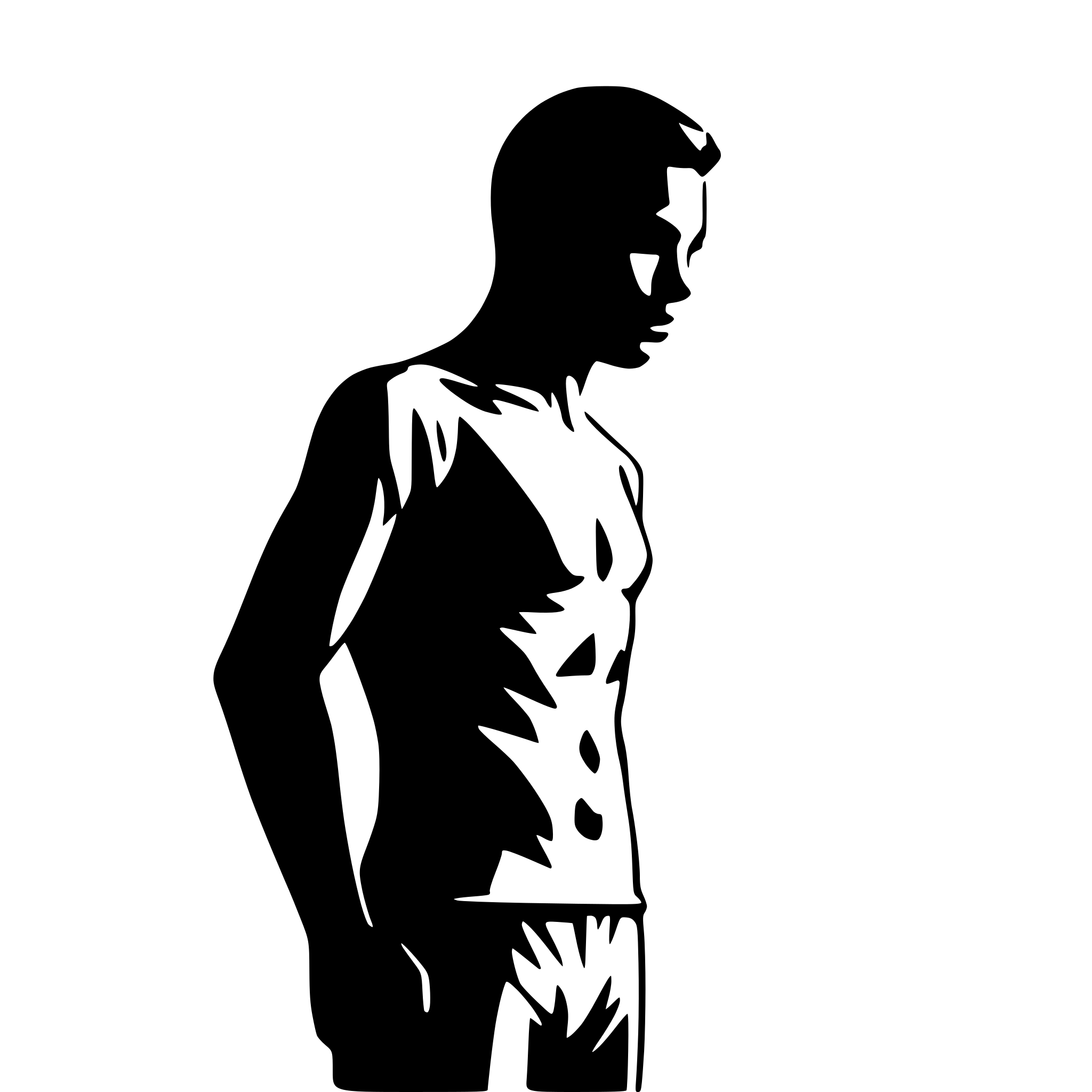 AI-generated SVG of a skinny fat body type man with bellyfat