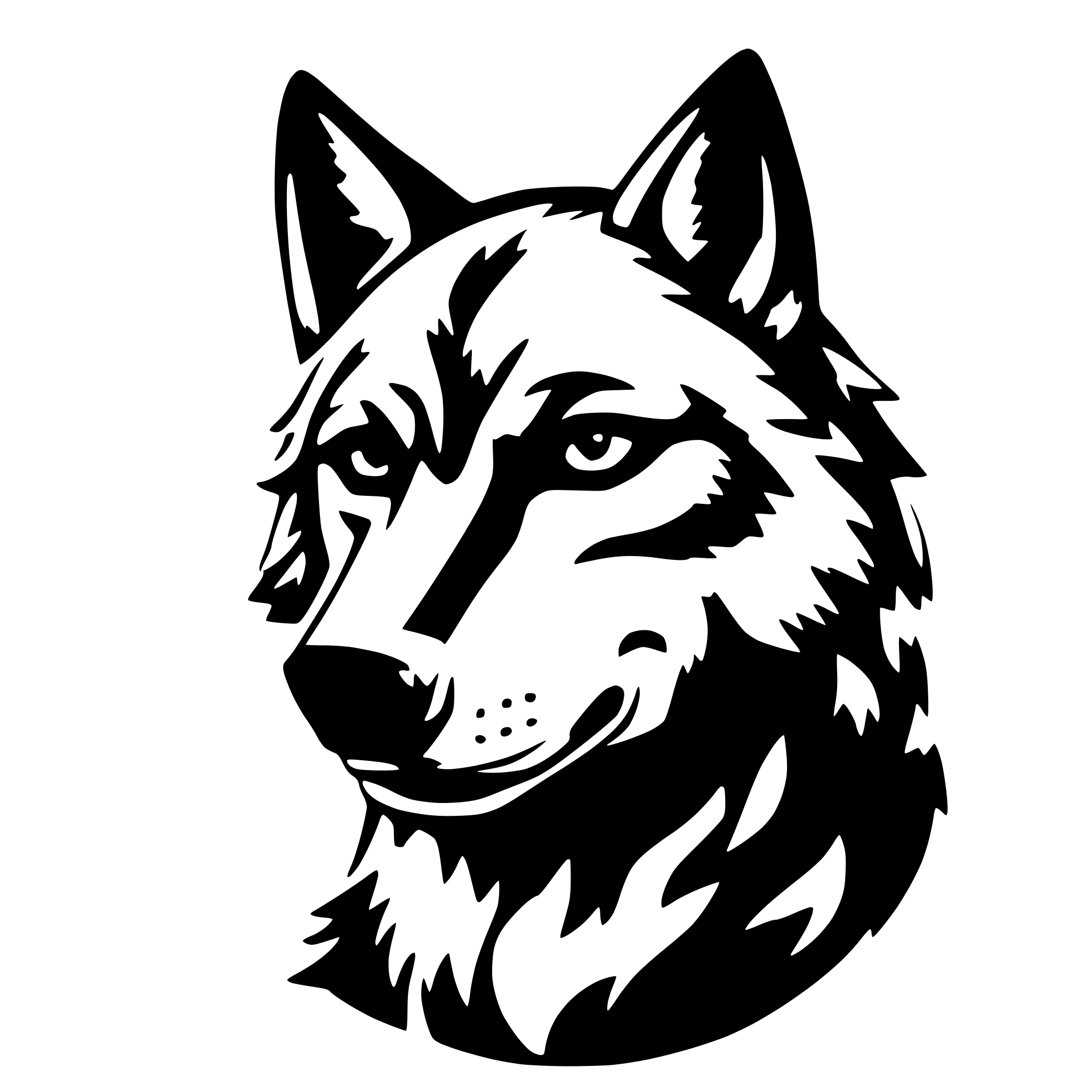 AI-generated SVG of a wolf