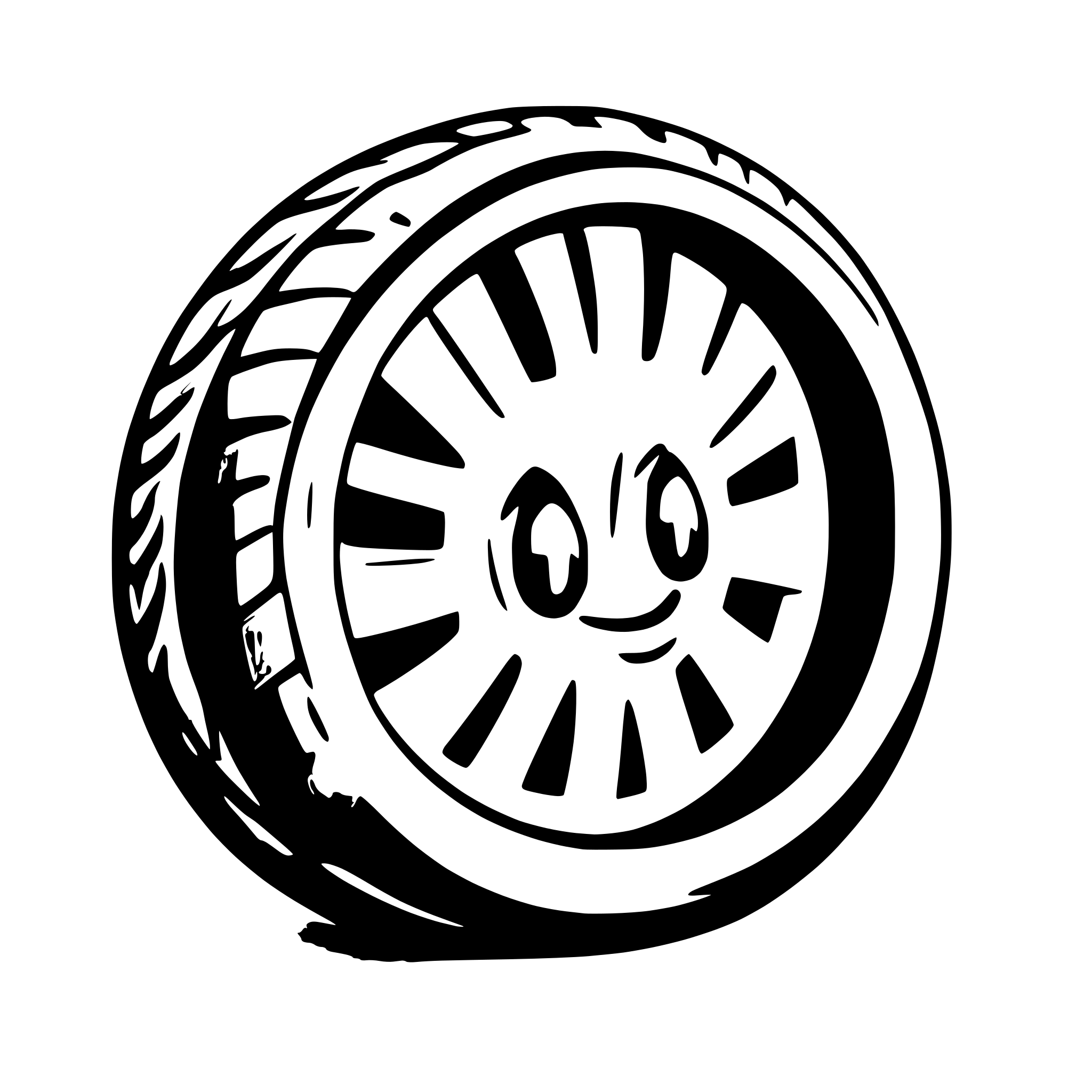 AI-generated SVG of a Tire with no wheel