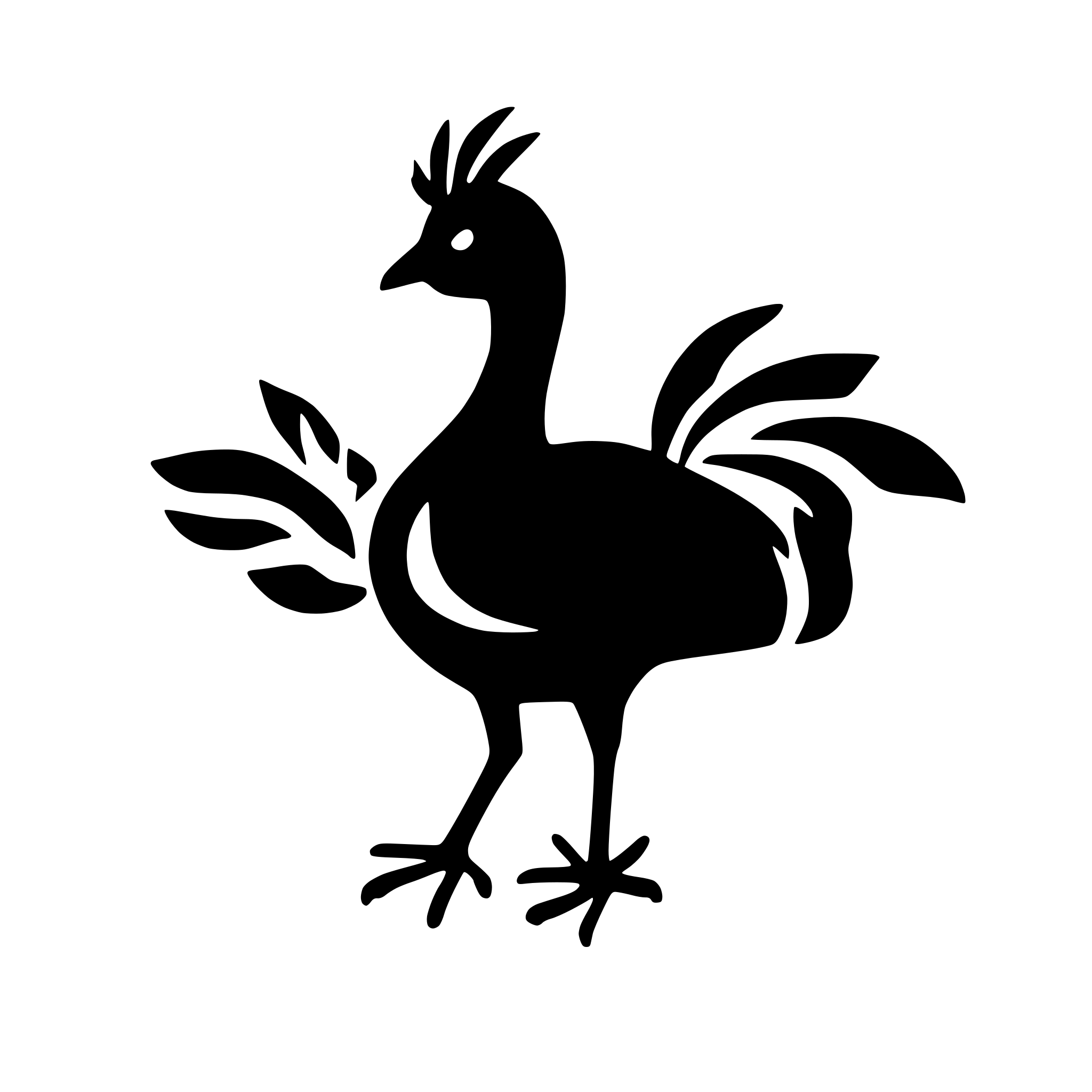 AI-generated SVG of a simple phoenix