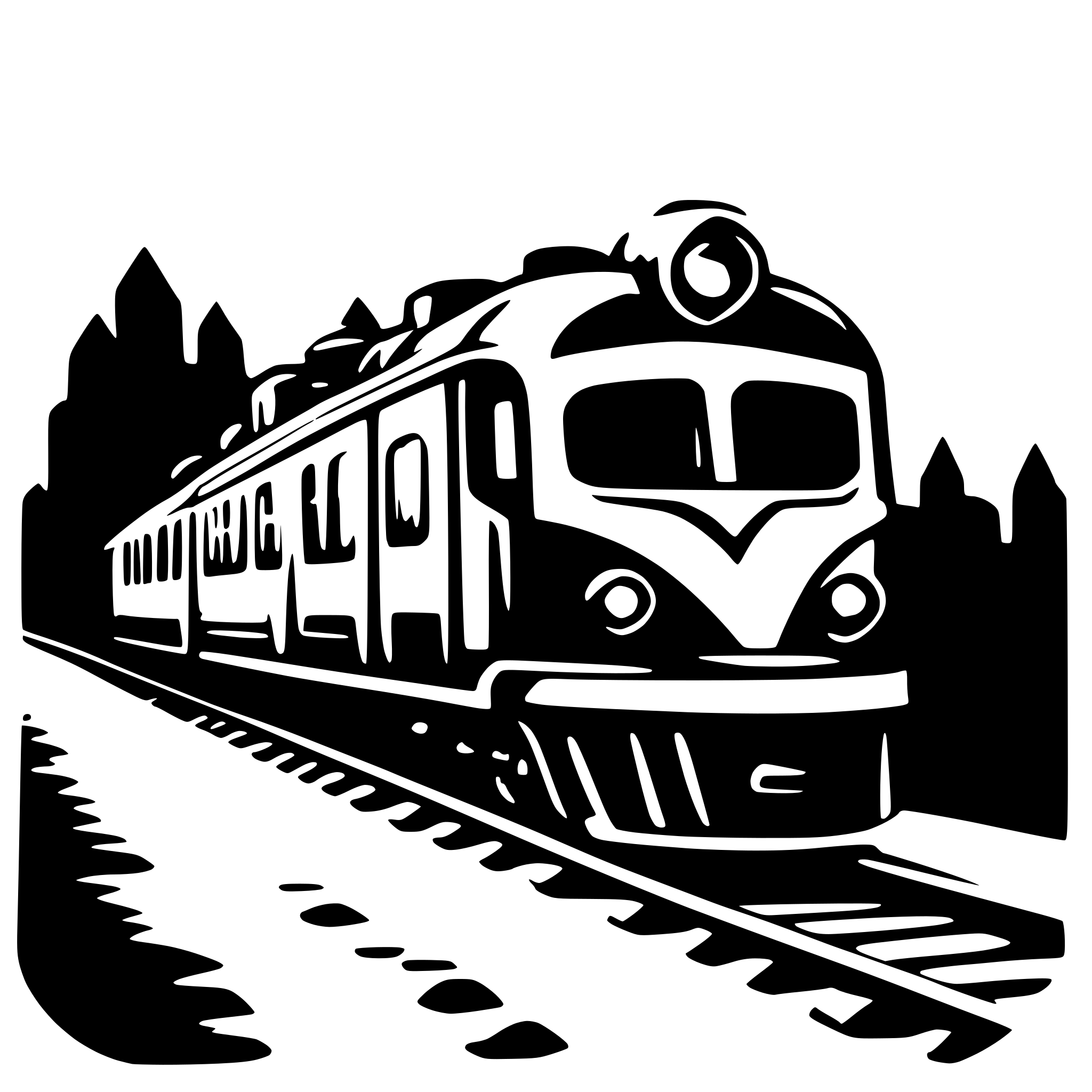 AI-generated SVG of a train