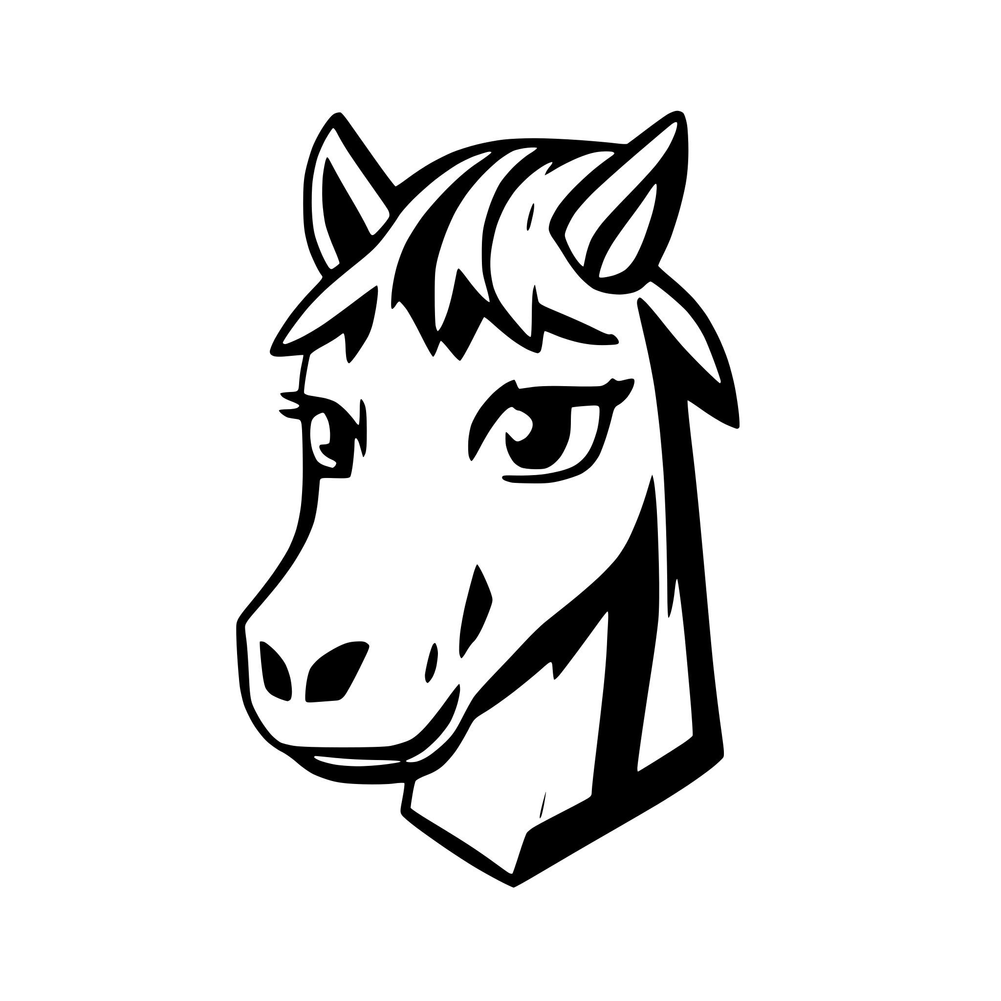 AI-generated SVG of a a horse head