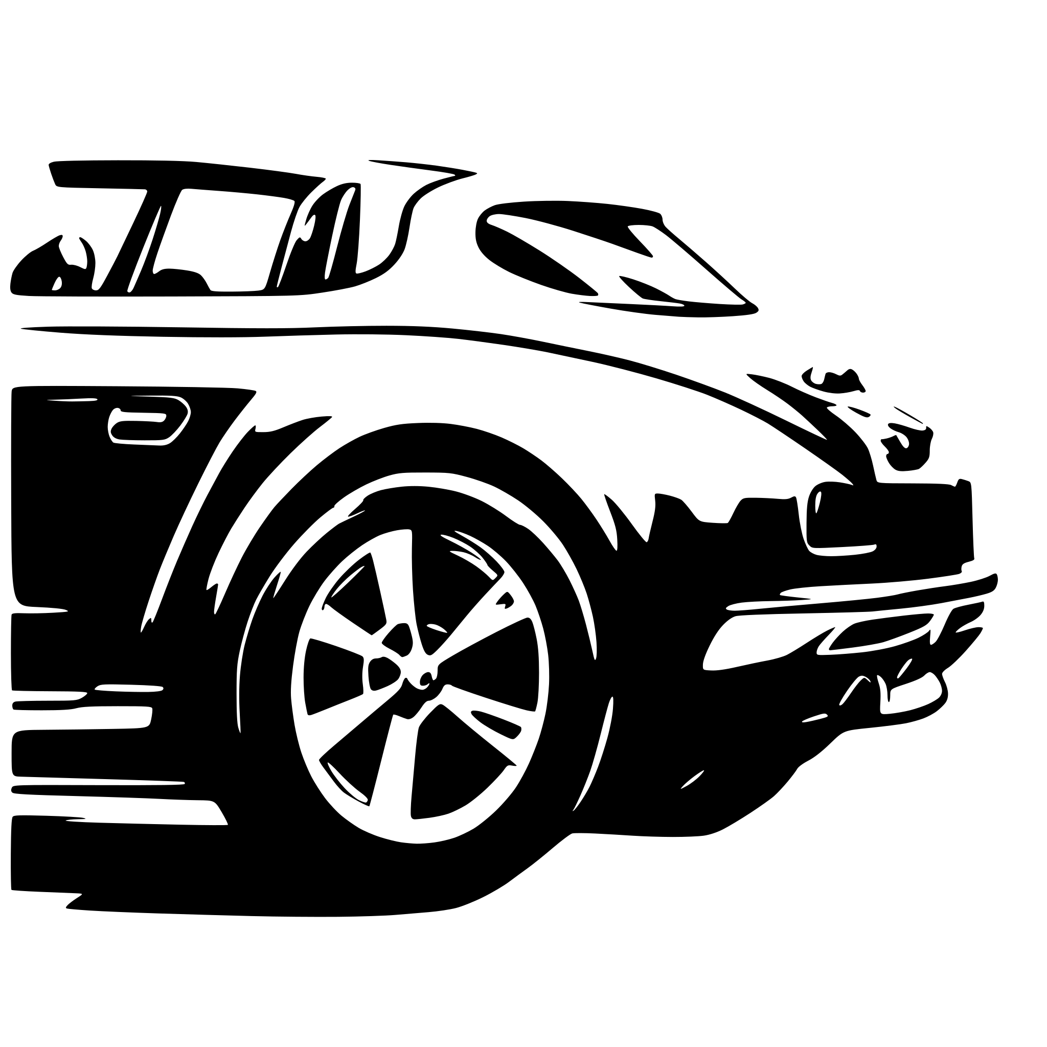 AI-generated SVG of a Sideview of a sports car