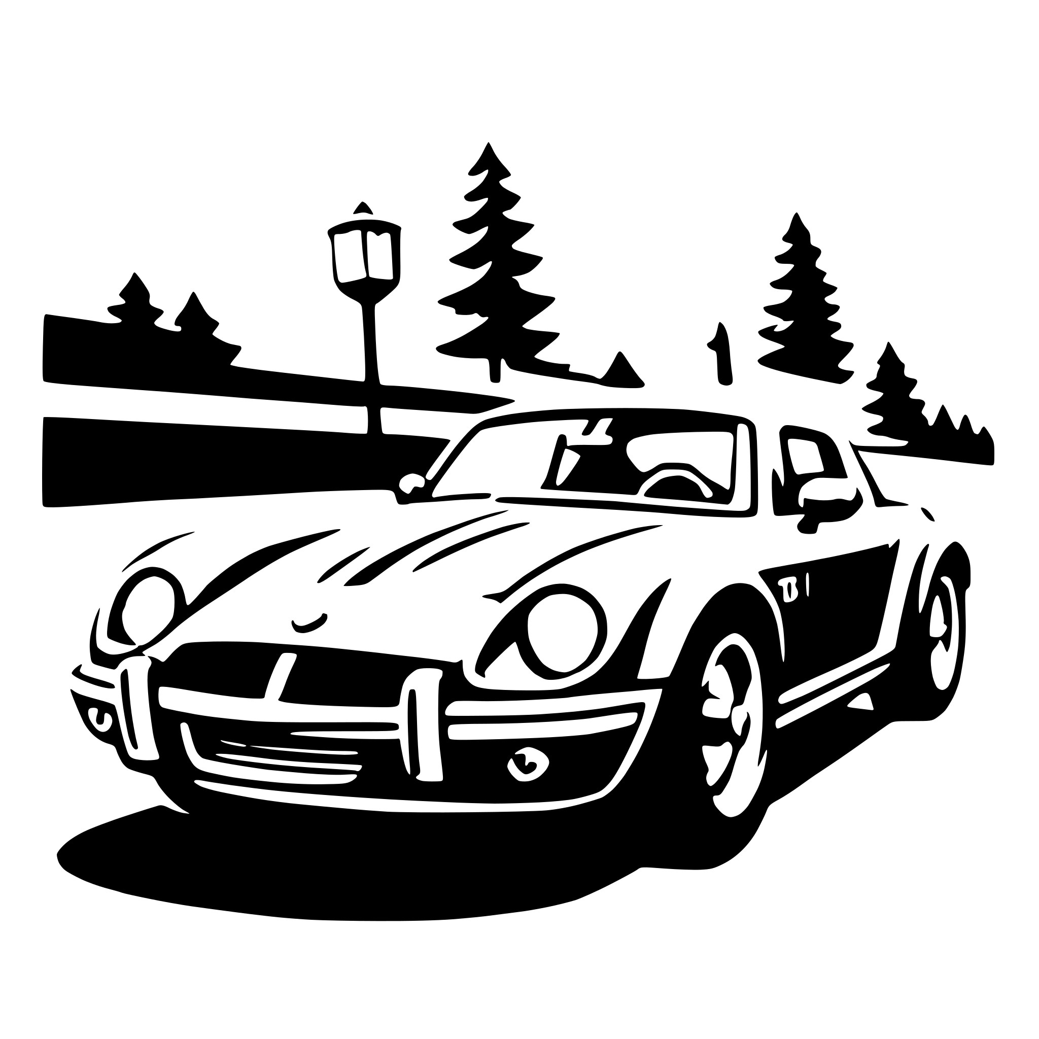 AI-generated SVG of a roadster