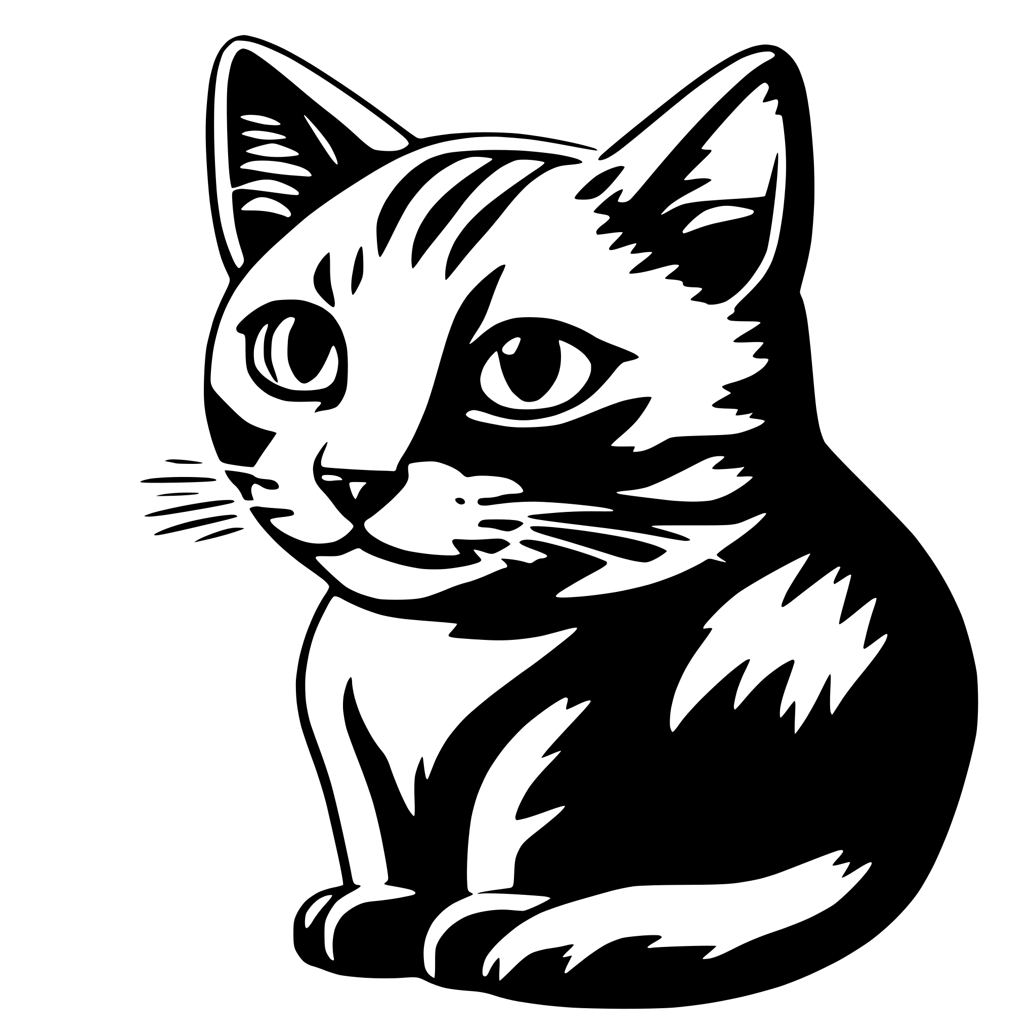 AI-generated SVG of 'cat'