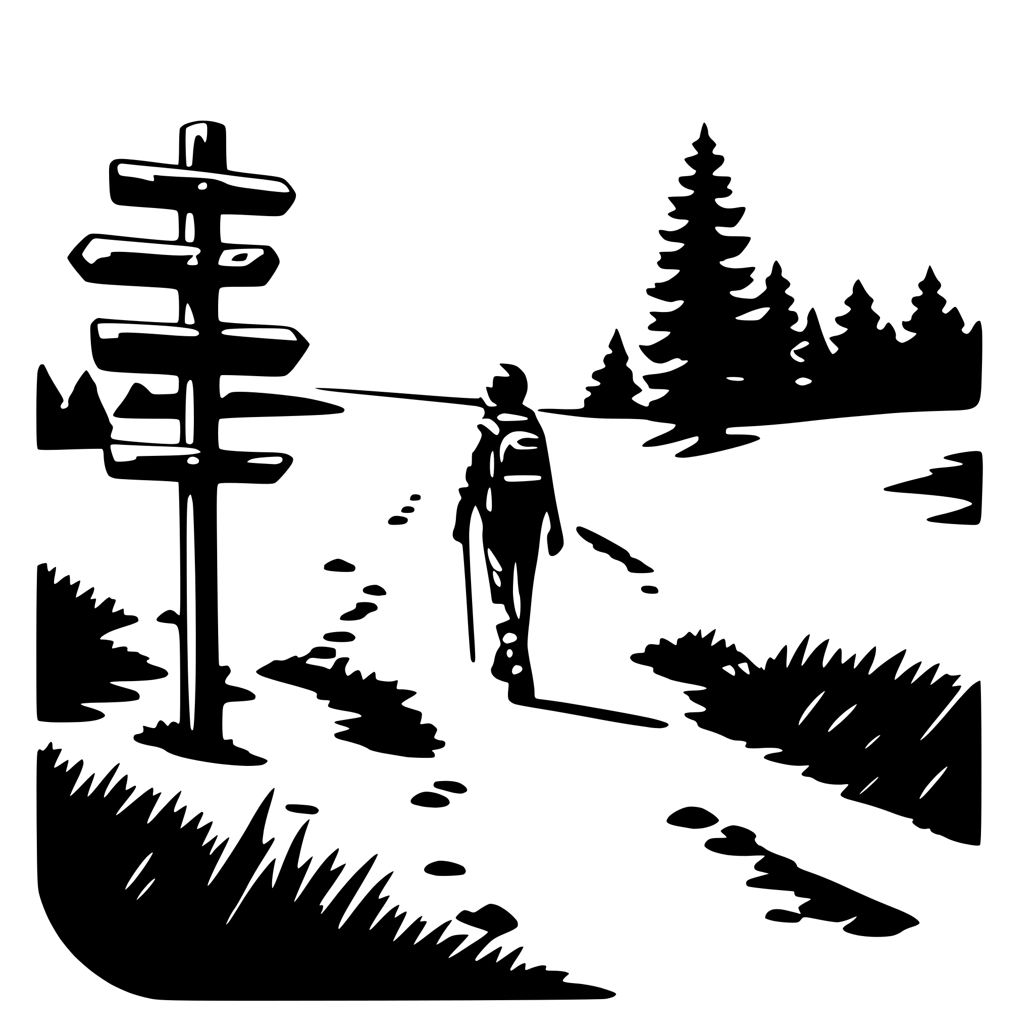 AI-generated SVG of a hiker's paradise