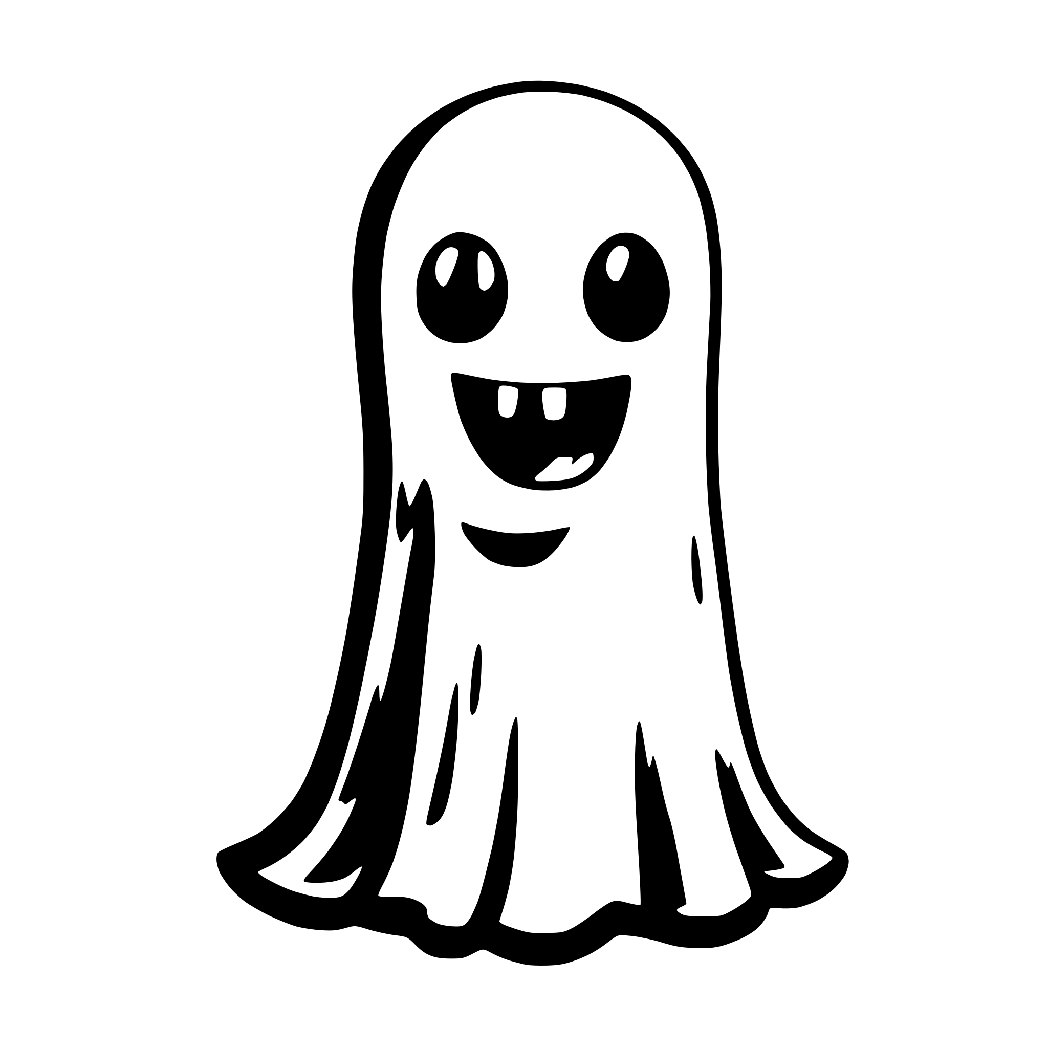 AI-generated SVG of 'Cute Ghost'