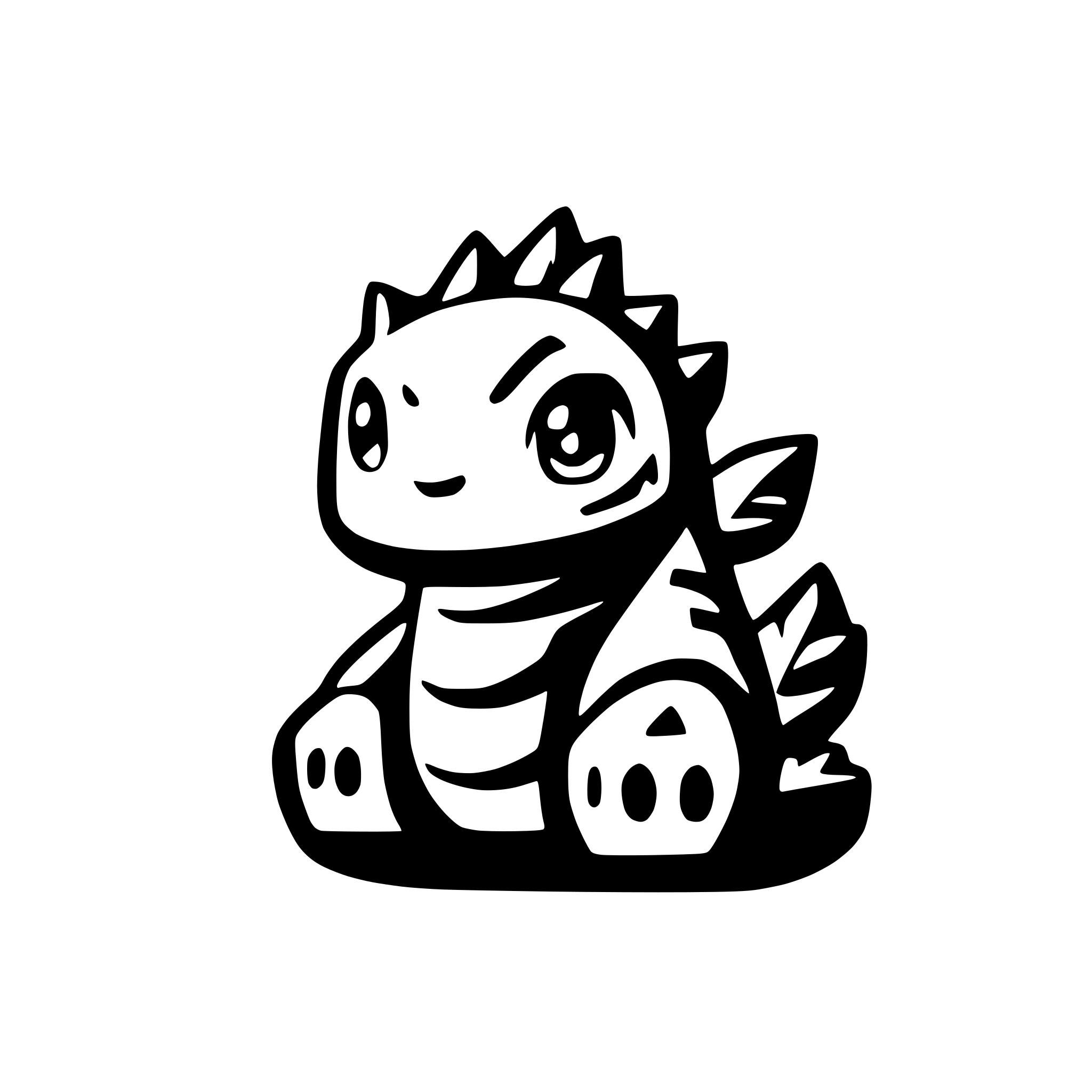 AI-generated SVG of 'cute godzilla'