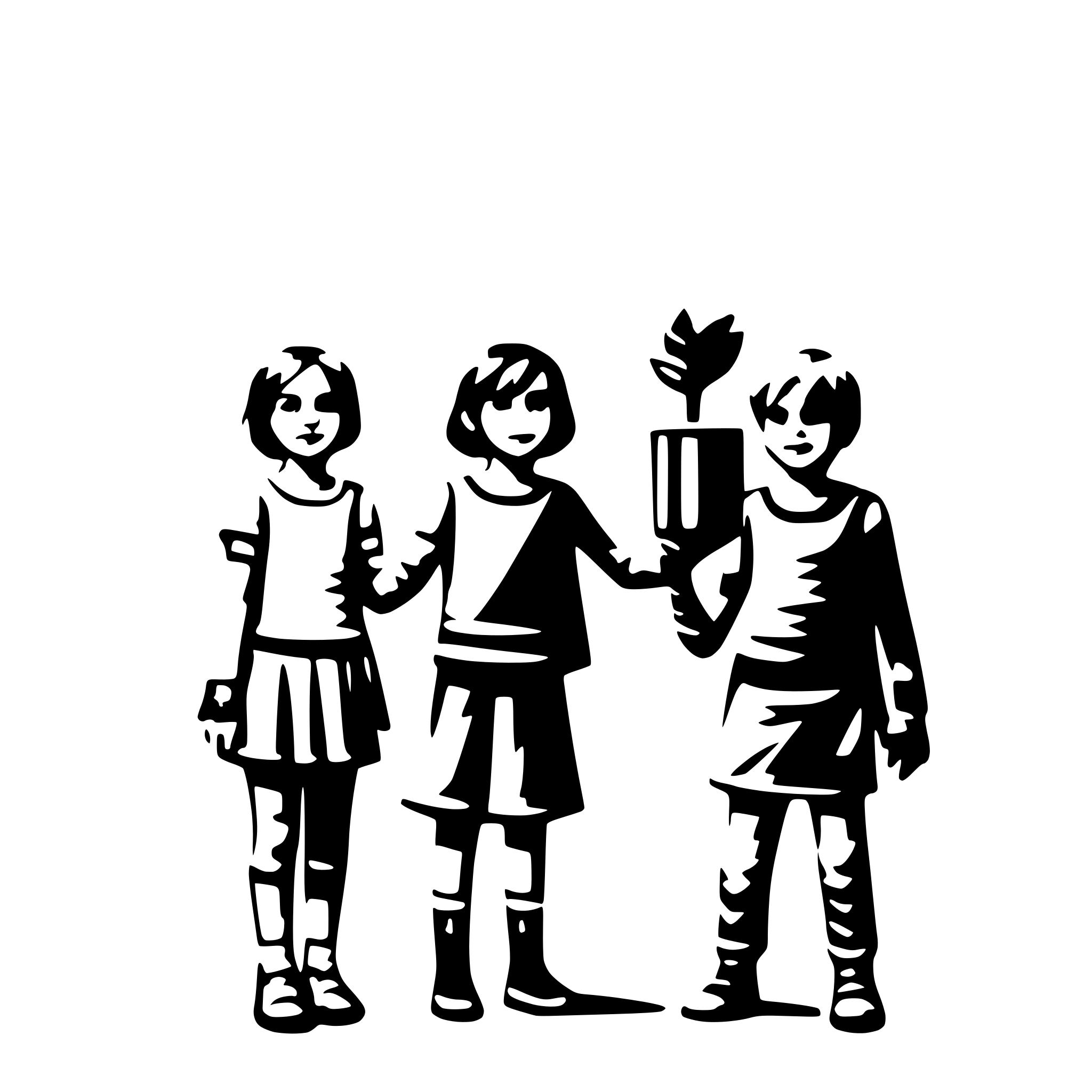 AI-generated SVG of a Children all over the world