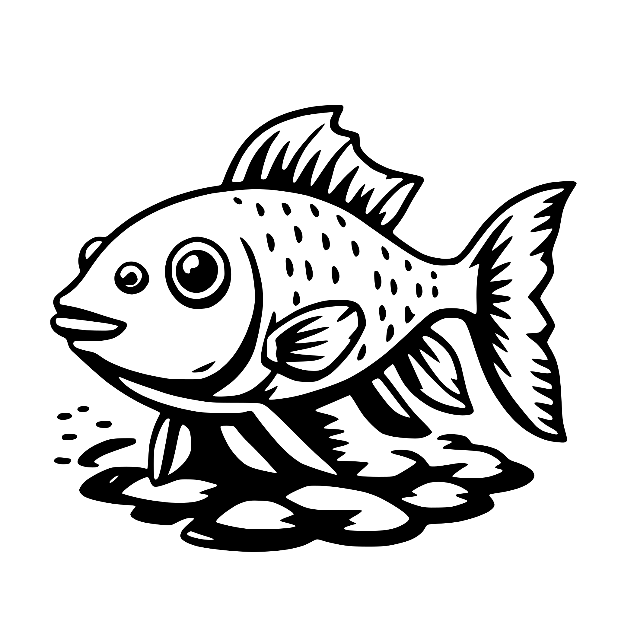 AI-generated SVG of 'goldfish'