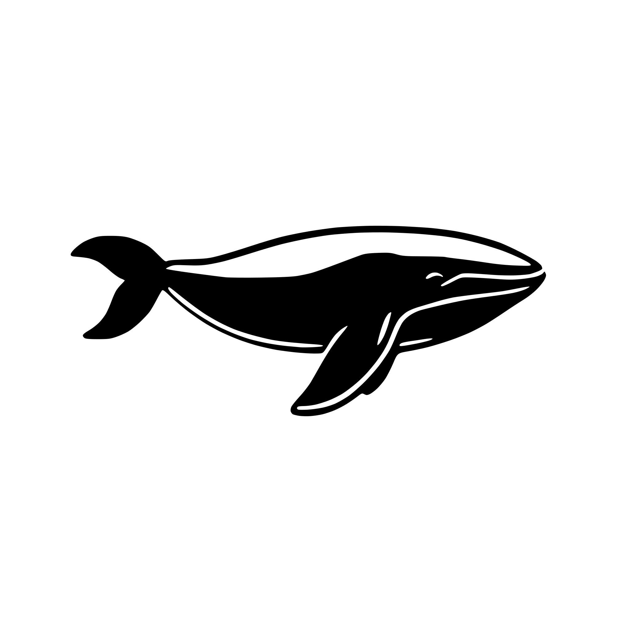 AI-generated SVG of 'simple whale outline'