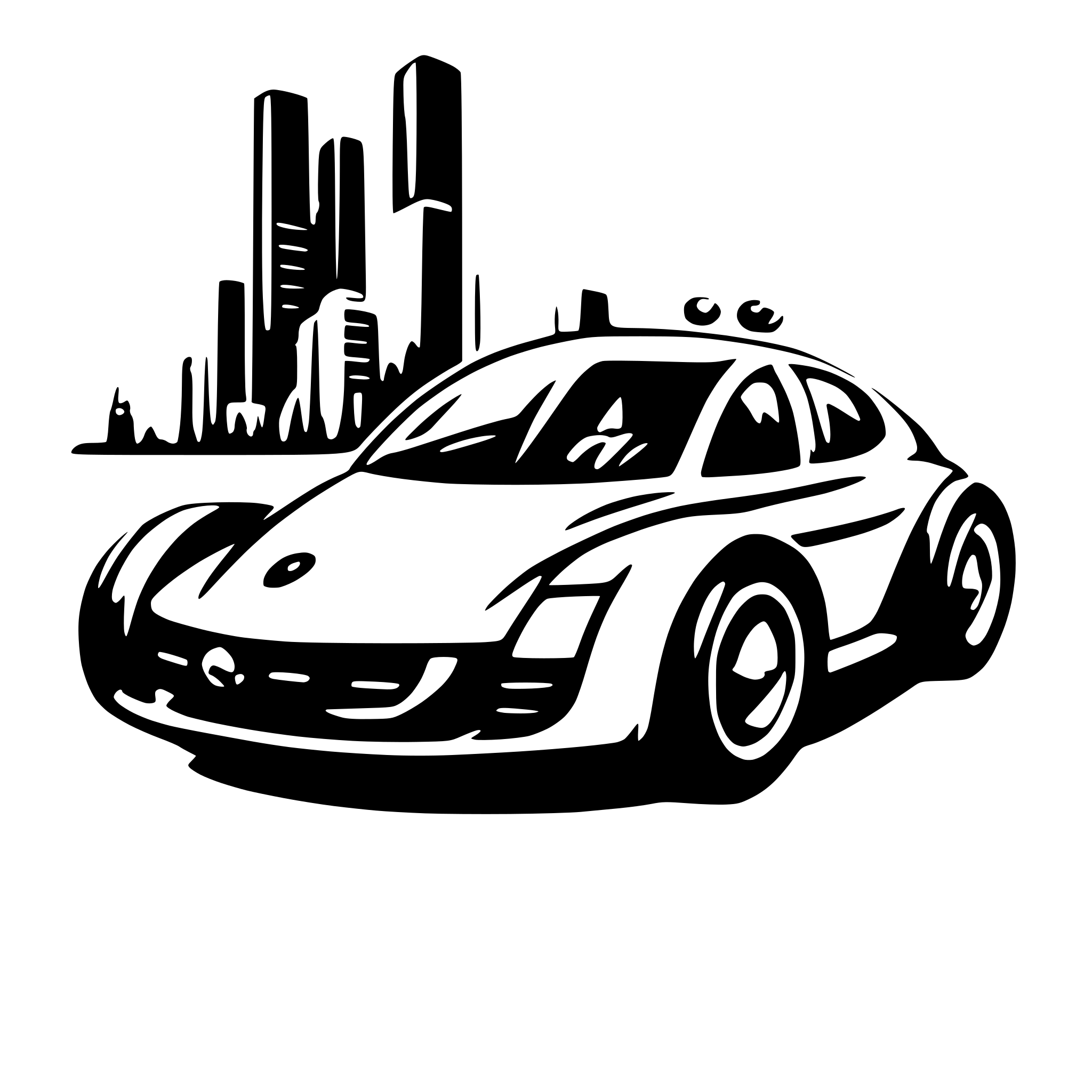 AI-generated SVG of 'Futuristic car'