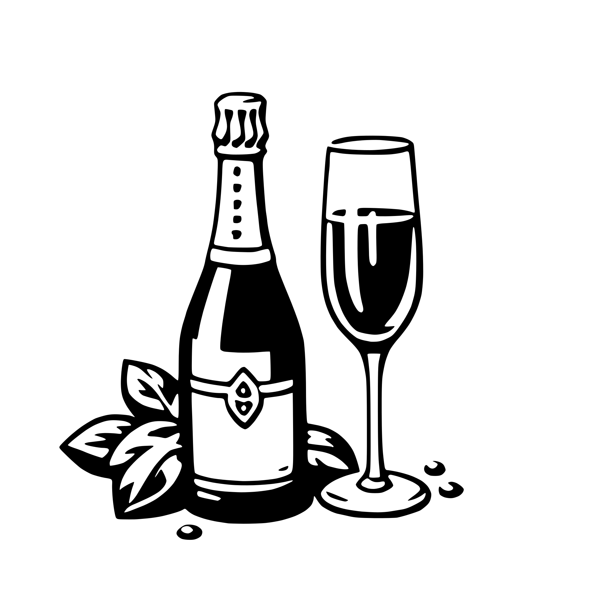 AI-generated SVG of a champagne