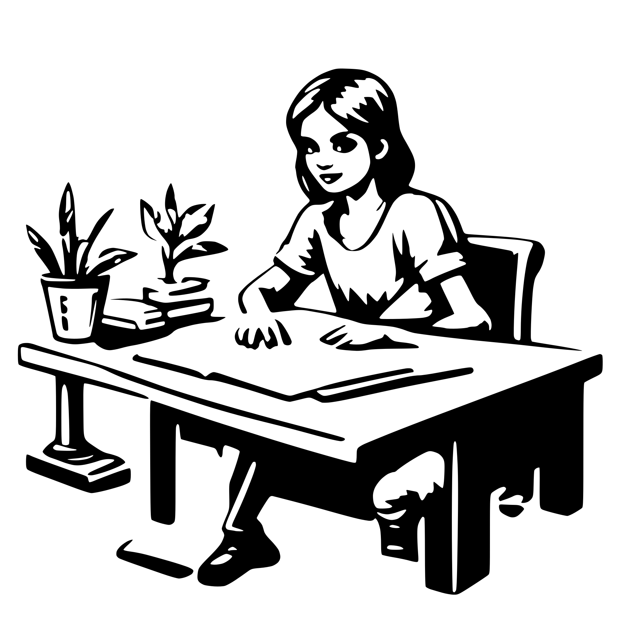 AI-generated SVG of 'making homework'