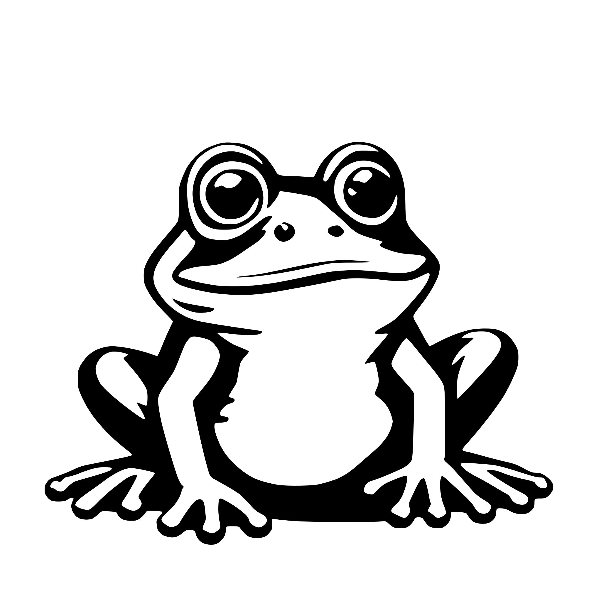 AI-generated SVG of a frog