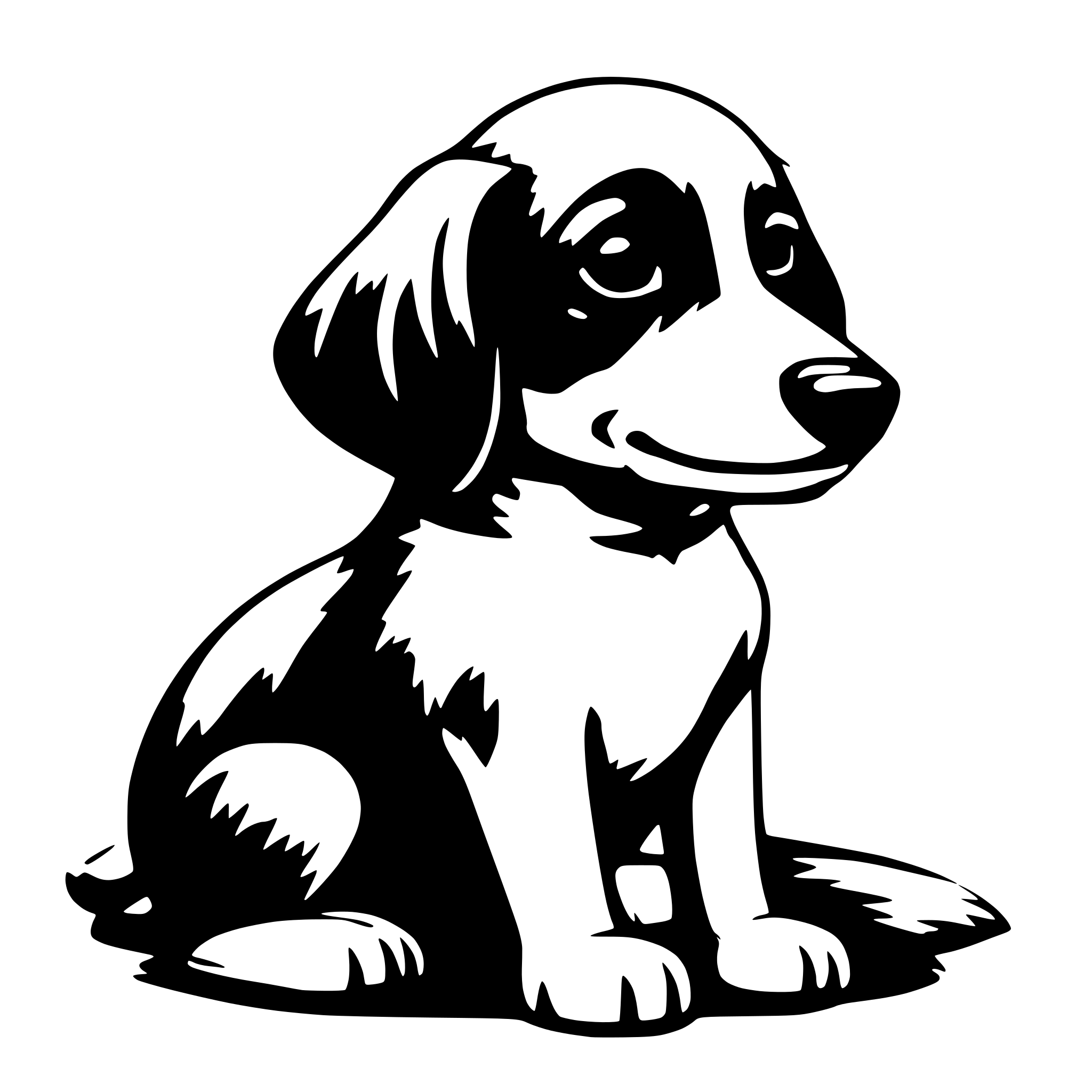 AI-generated SVG of a a cute dog