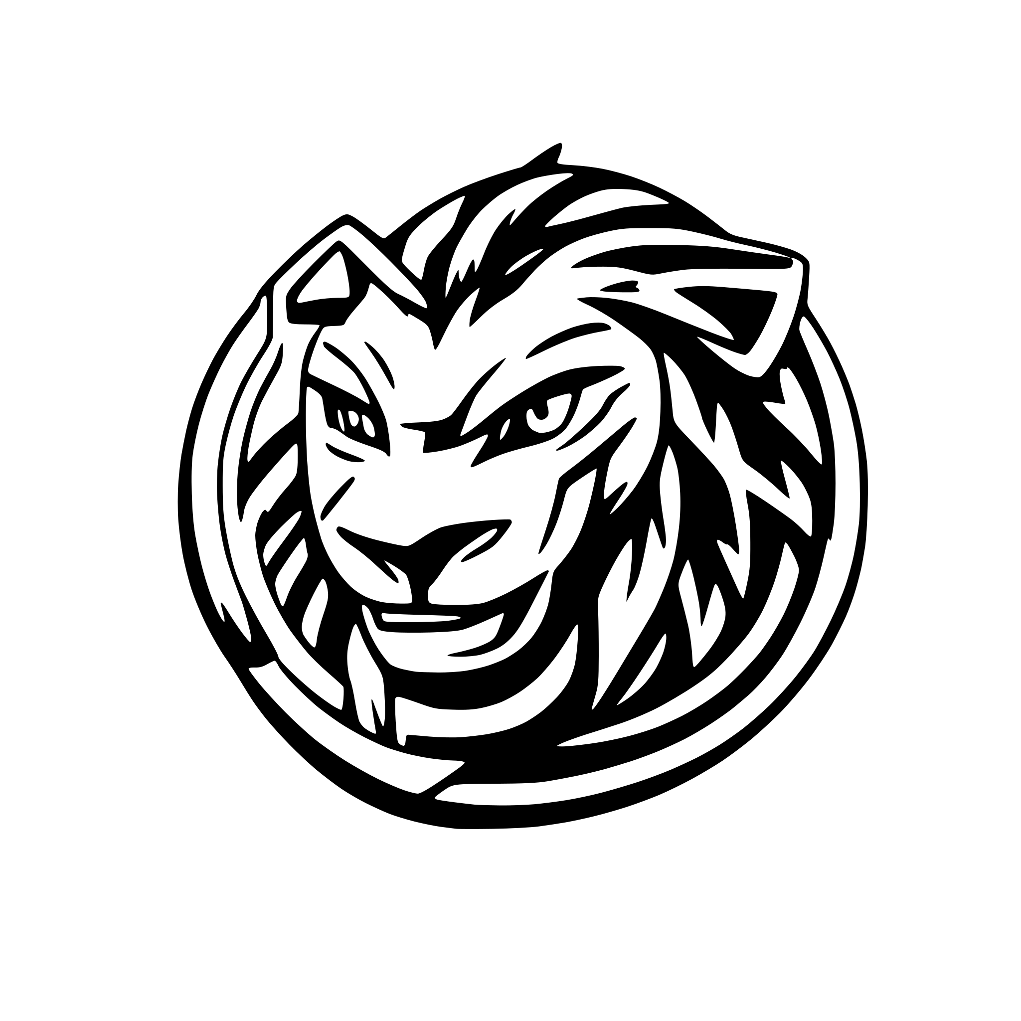 AI-generated SVG of 'A Mythological creature that is a blend of a panther and lion'