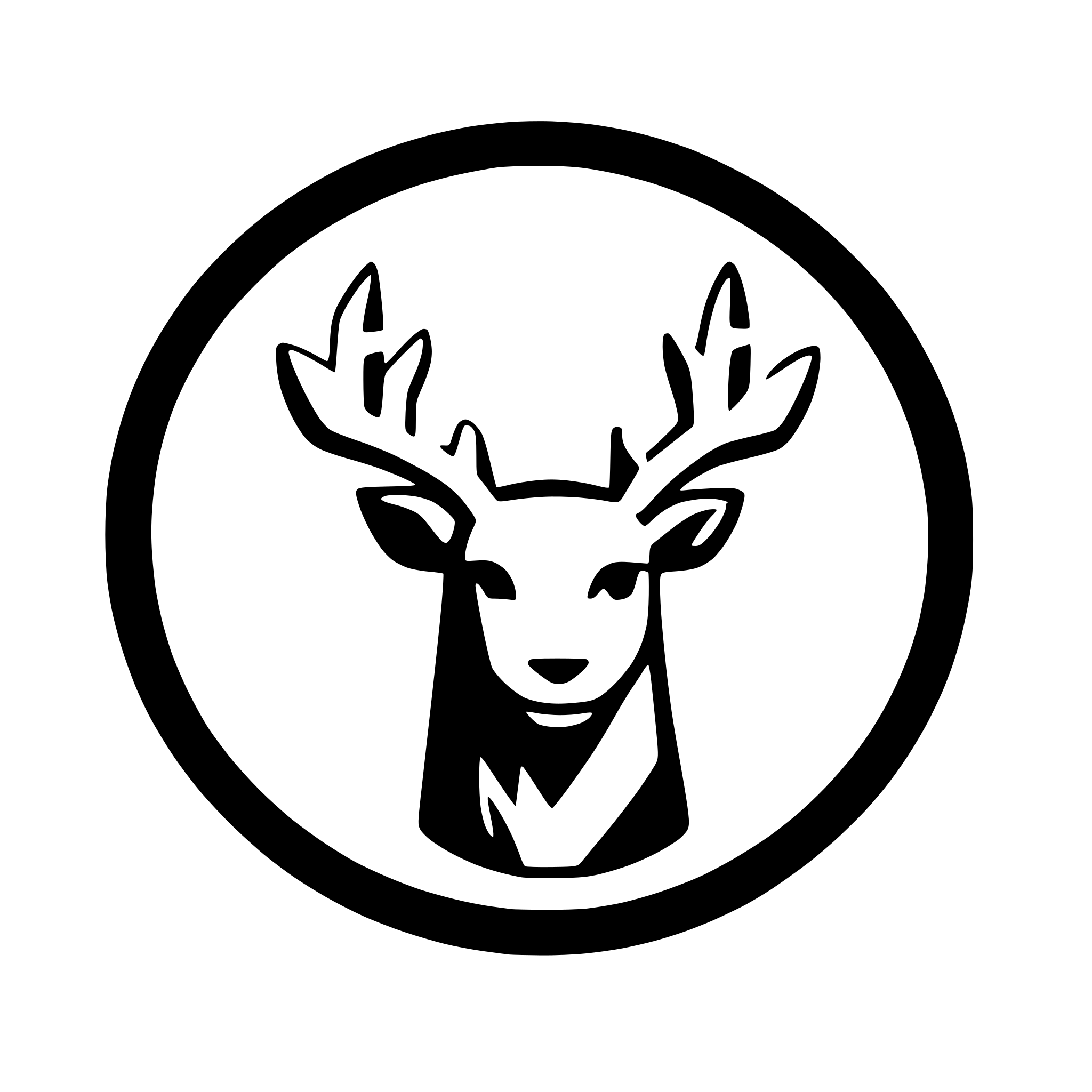 AI-generated SVG of a deer lakes minimal