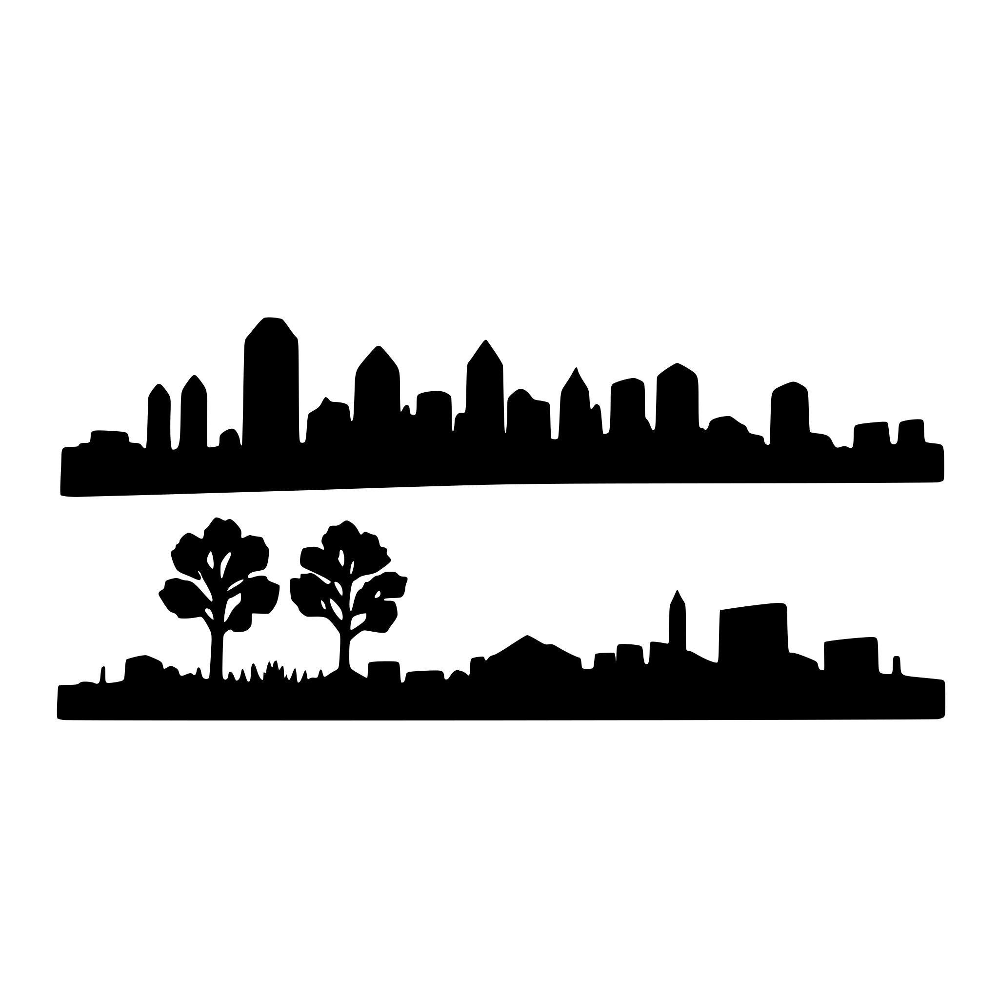 AI-generated SVG of a create silhouette of kansas city skyline