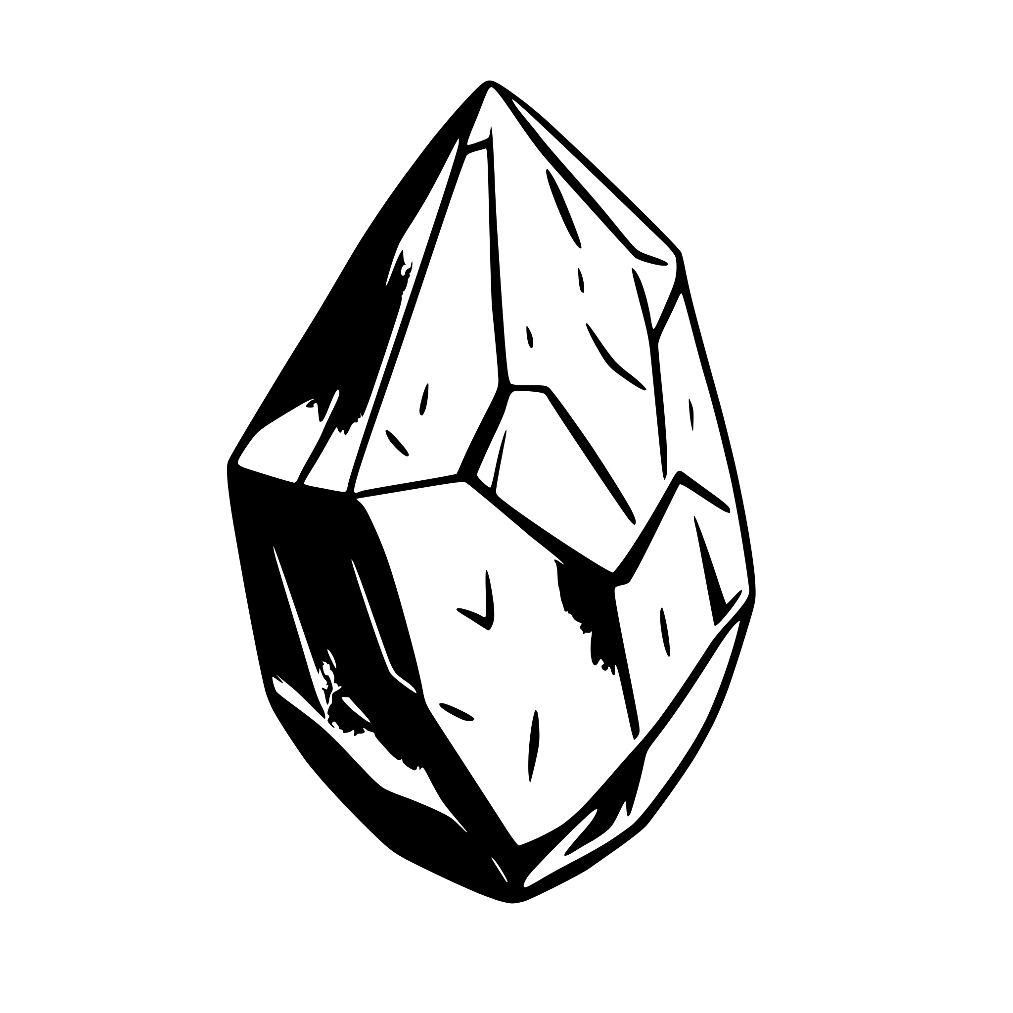 AI-generated SVG of a bronze ore in a shape of precious shard