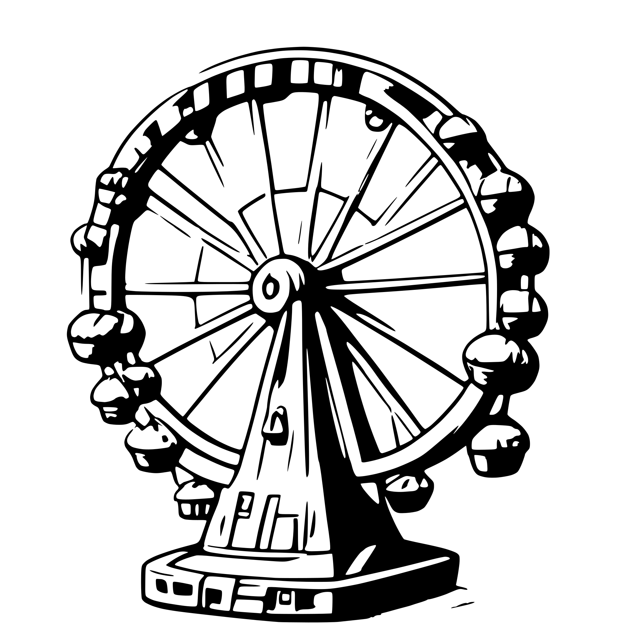 AI-generated SVG of 'ferris wheel'