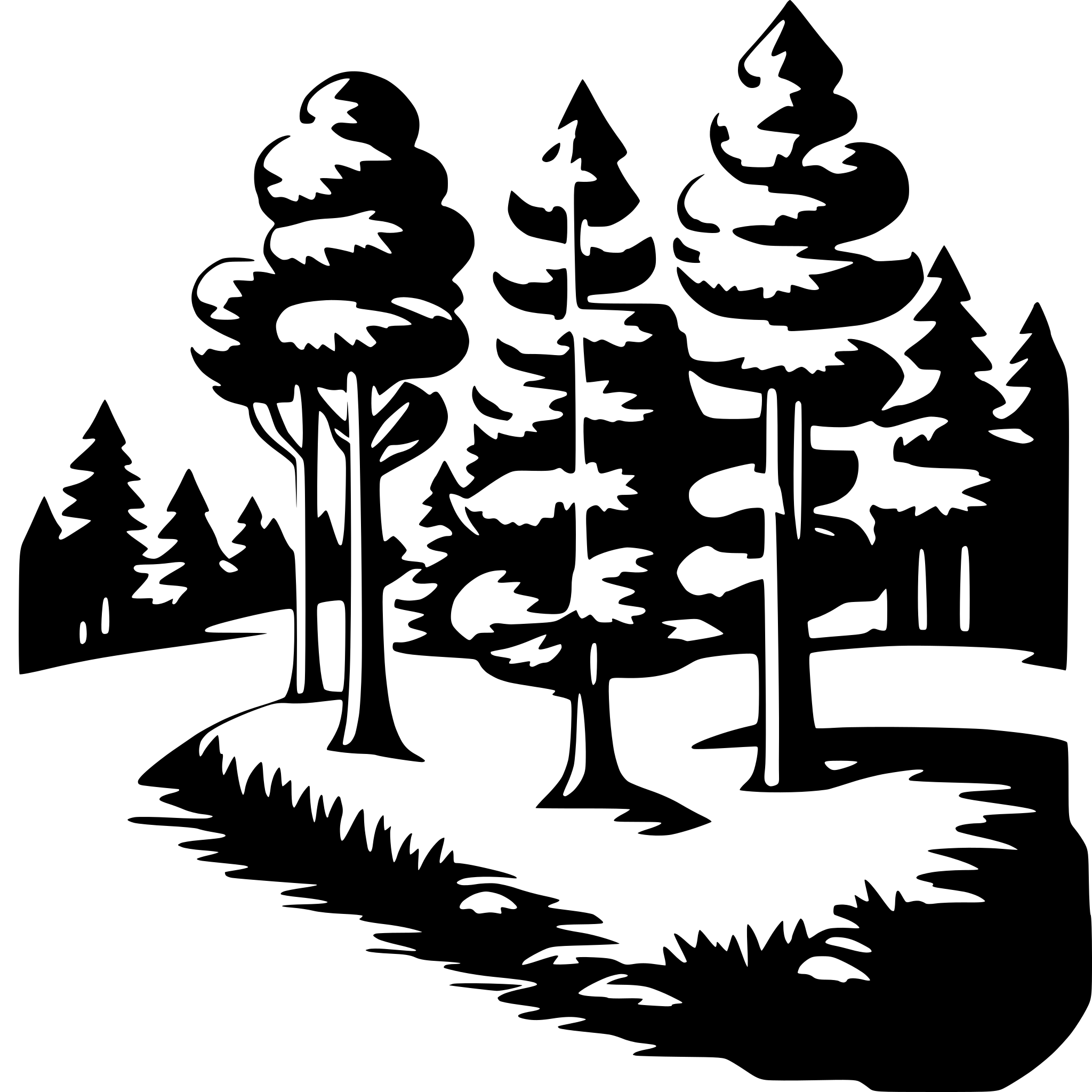 AI-generated SVG of 'forest'