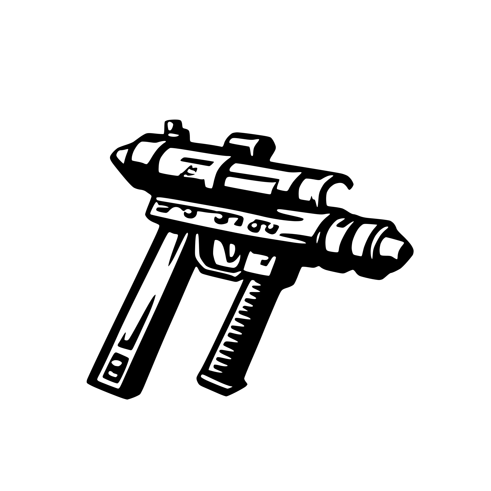 AI-generated SVG of a UZI