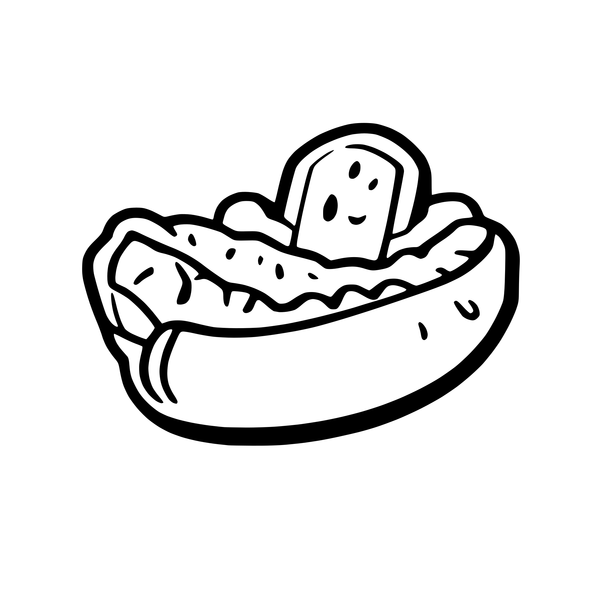 AI-generated SVG of 'hot dog doodle icon'