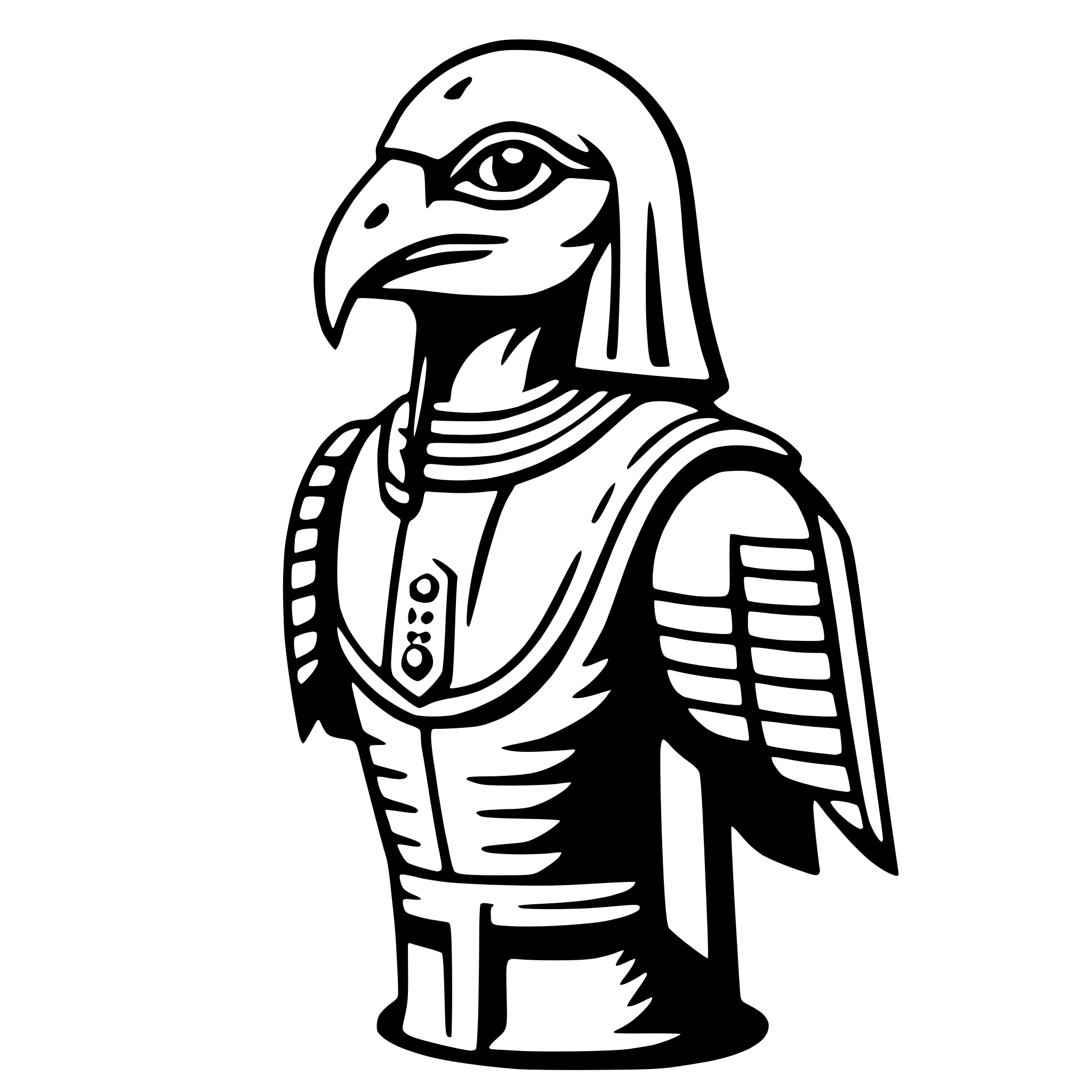 AI-generated SVG of a horus