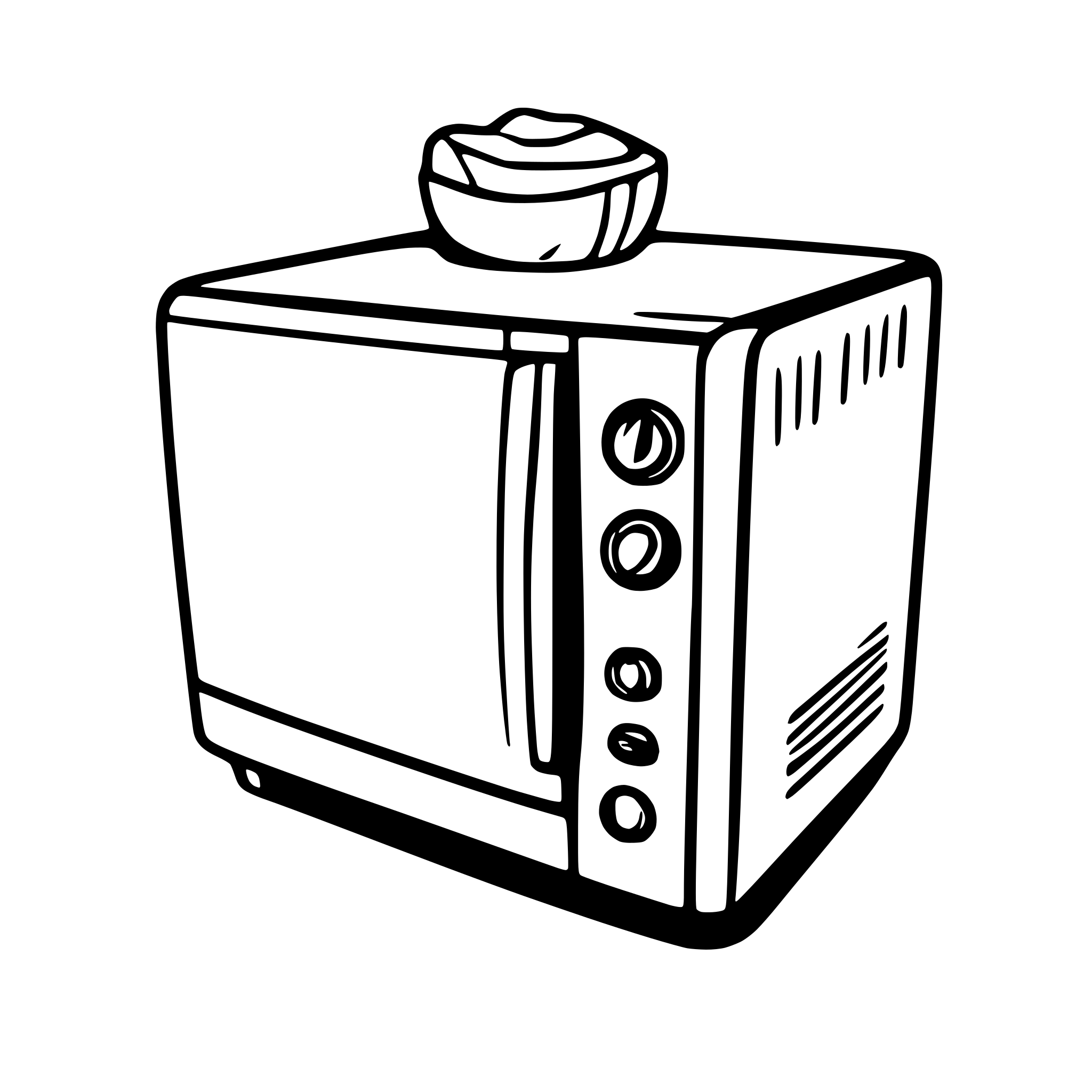 AI-generated SVG of a microwave