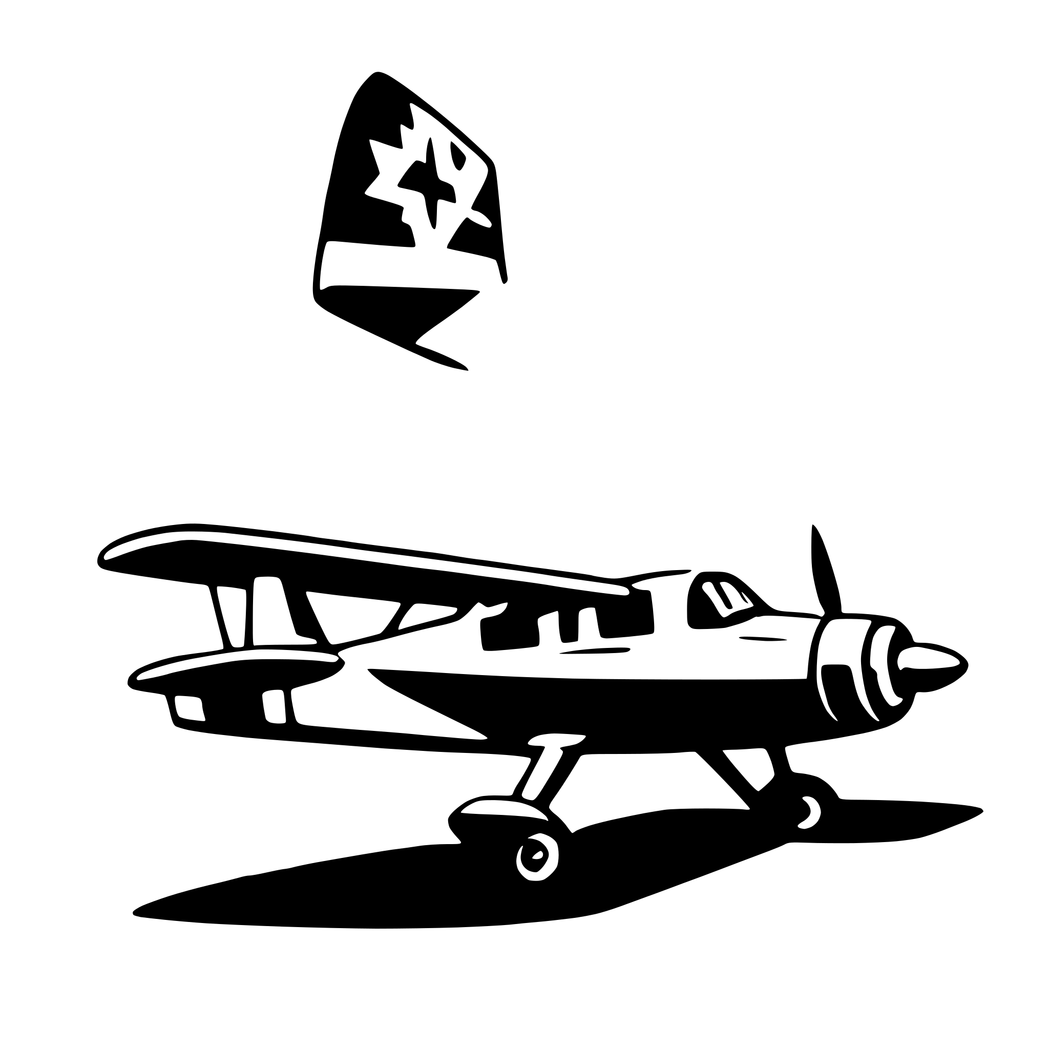 AI-generated SVG of a single-engine plane